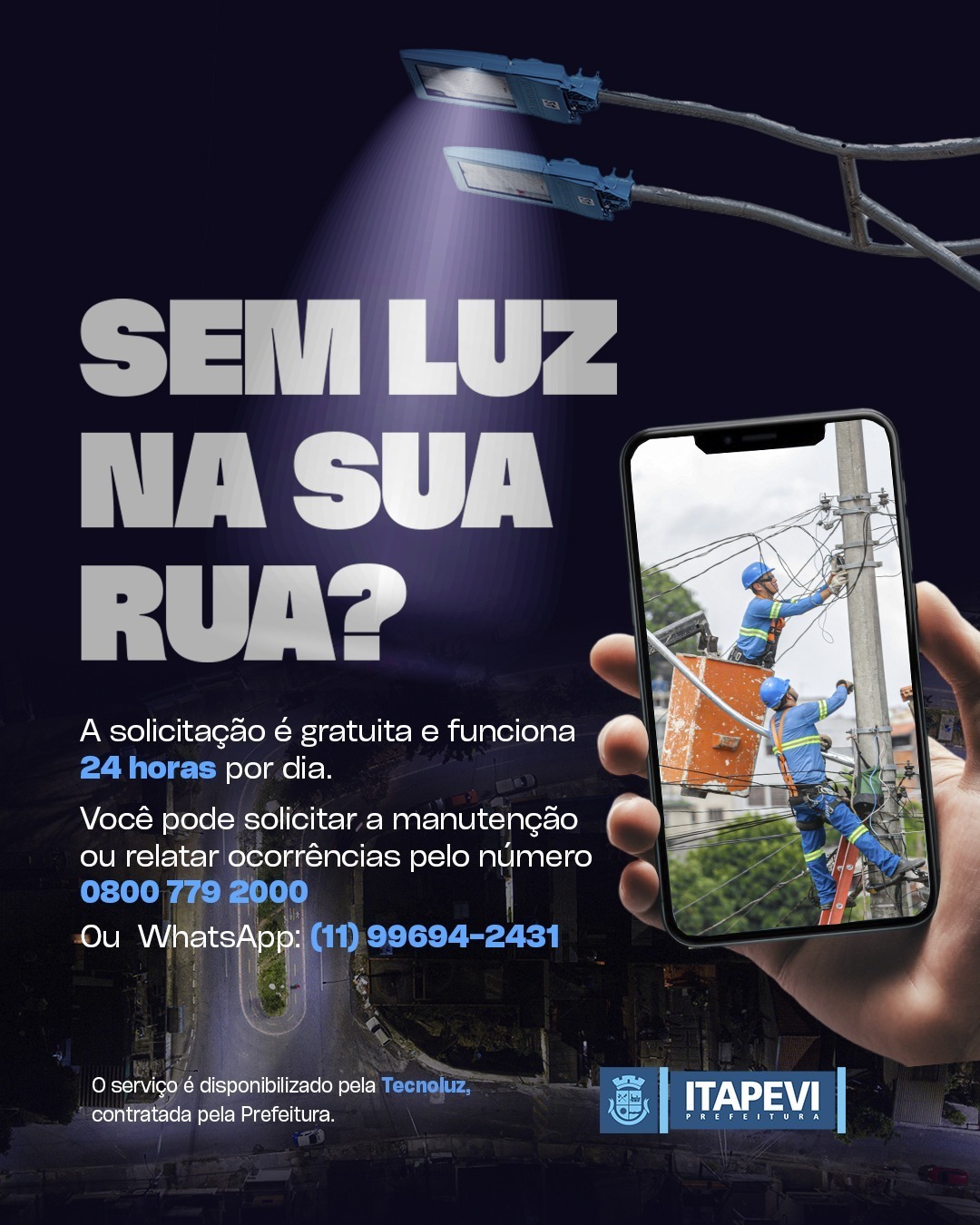 Iluminação pública com problema?