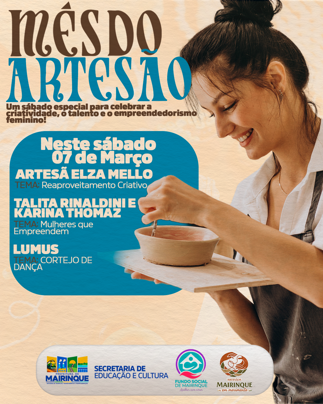 Mairinque celebra o Mês do Artesão com programação especial neste sábado