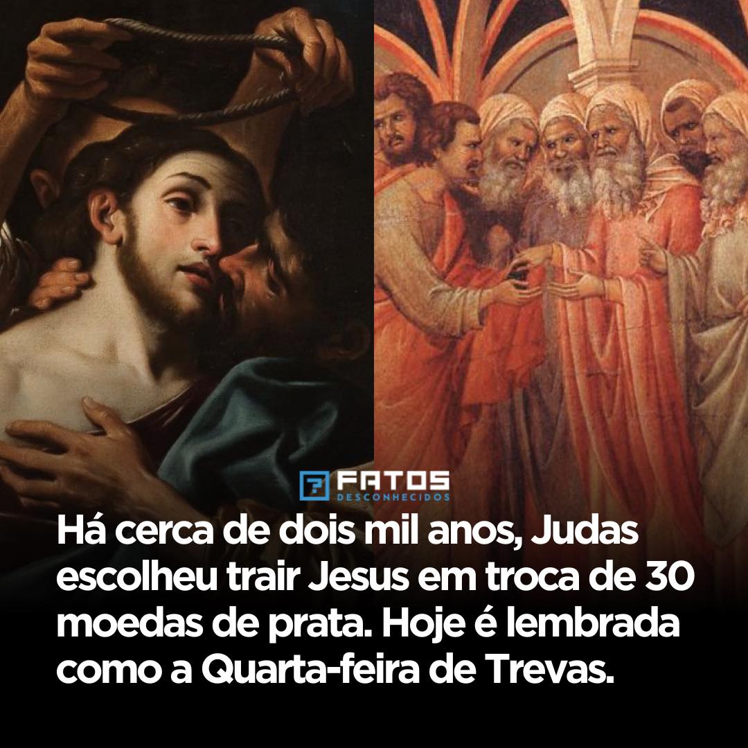 Há cerca de 2 mil anos, Judas escolheu trair Jesus em troca de 30 moedas de Prata