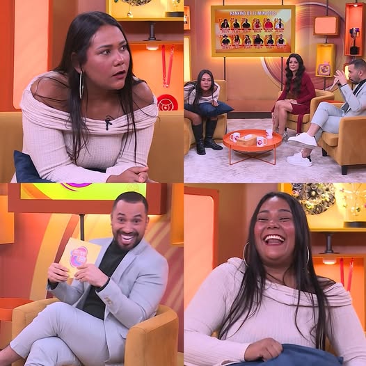 No Bate-Papo BBB, Chaiany ficou surpresa ao descobrir que deixou de ser uma das favoritas do público naquele famoso Almoço do Anjo