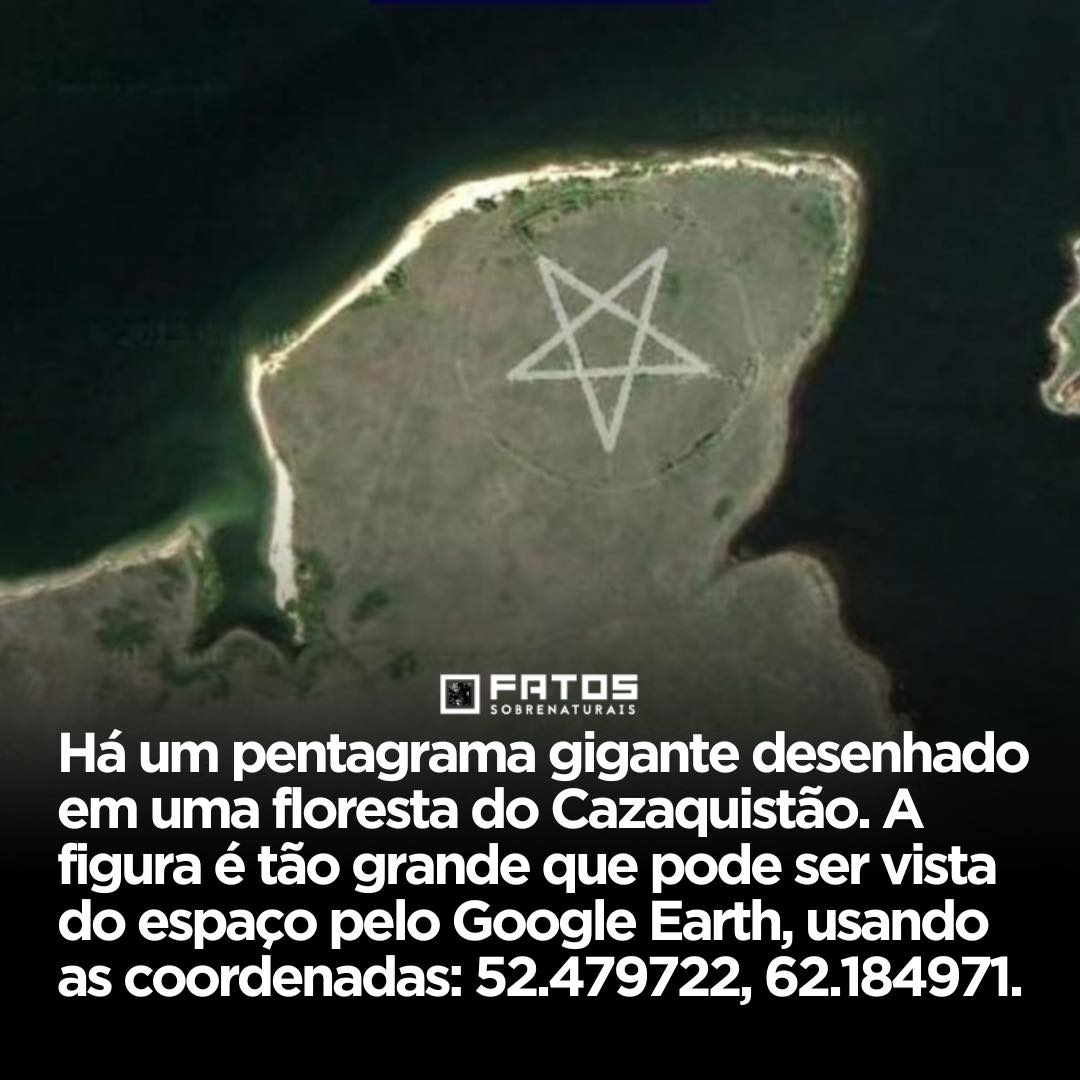 Um Pentagrama gigante causa espanto em foto tirada pelo Google Earth