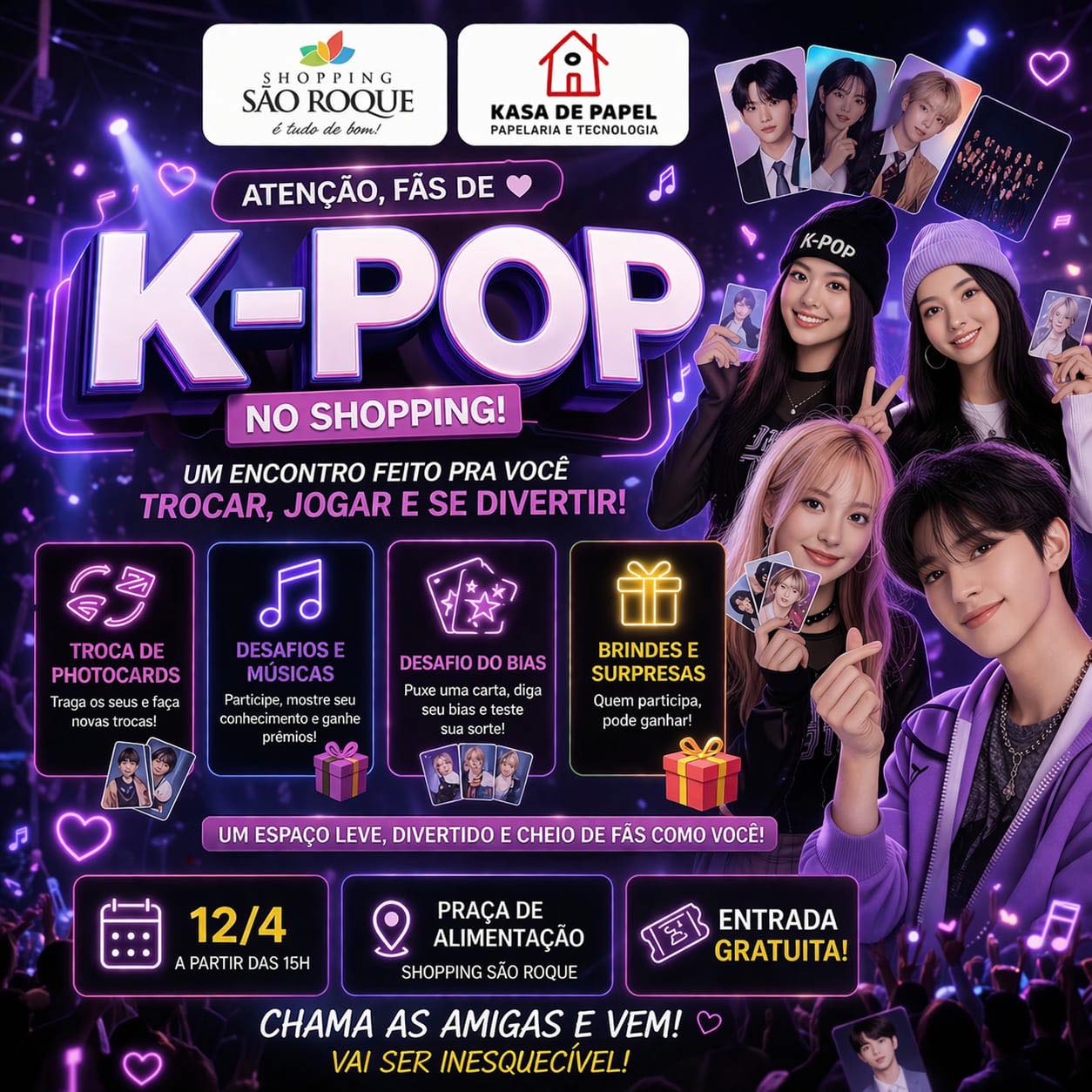 Fãs do K-pop terão encontro especial no Shopping São Roque neste domingo