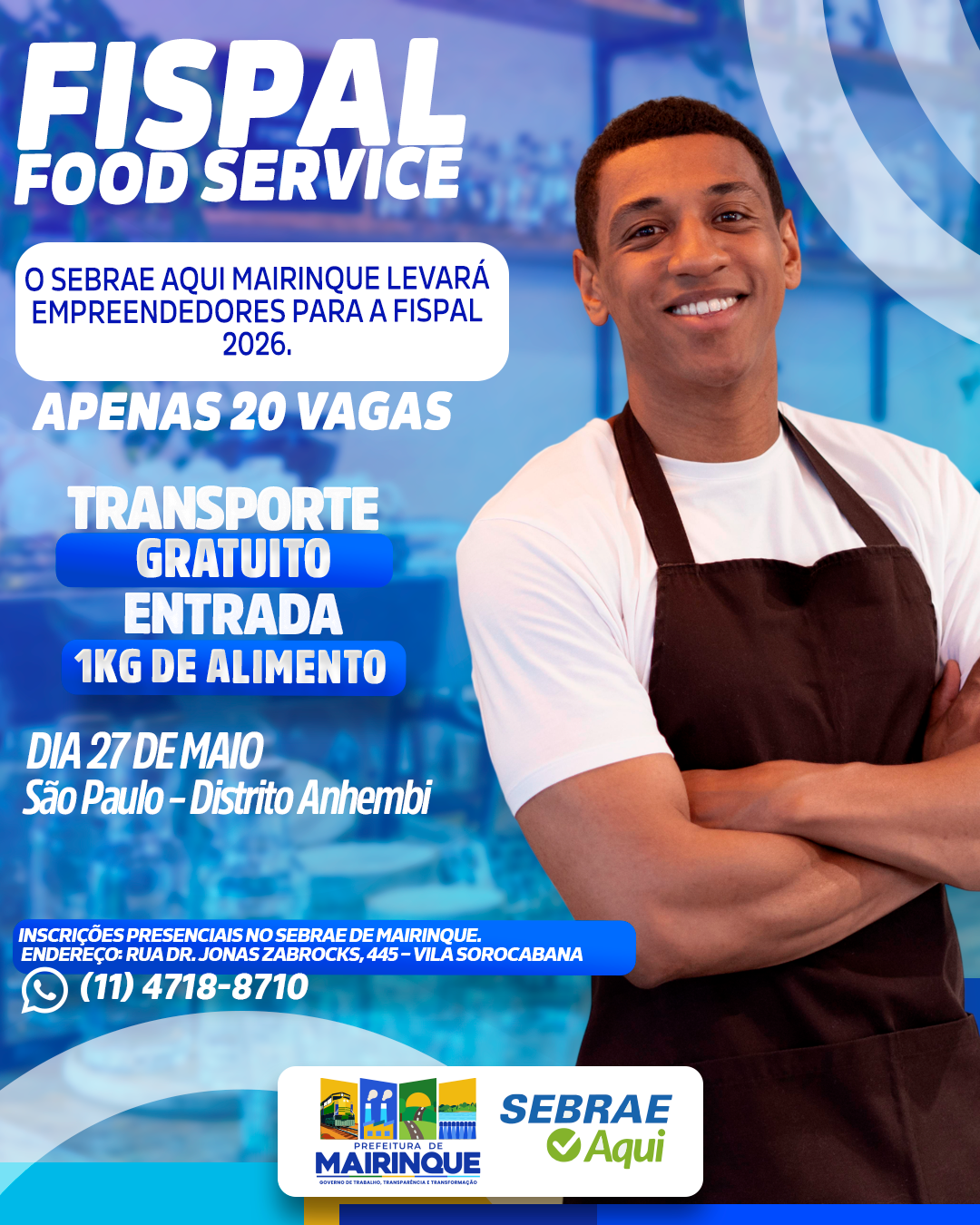 Prefeitura de Mairinque leva empreendedores para a Fispal Food Service 2026
