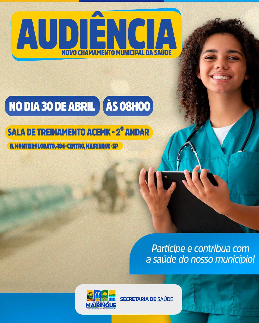 Prefeitura realiza audiência pública sobre novo chamamento municipal da saúde