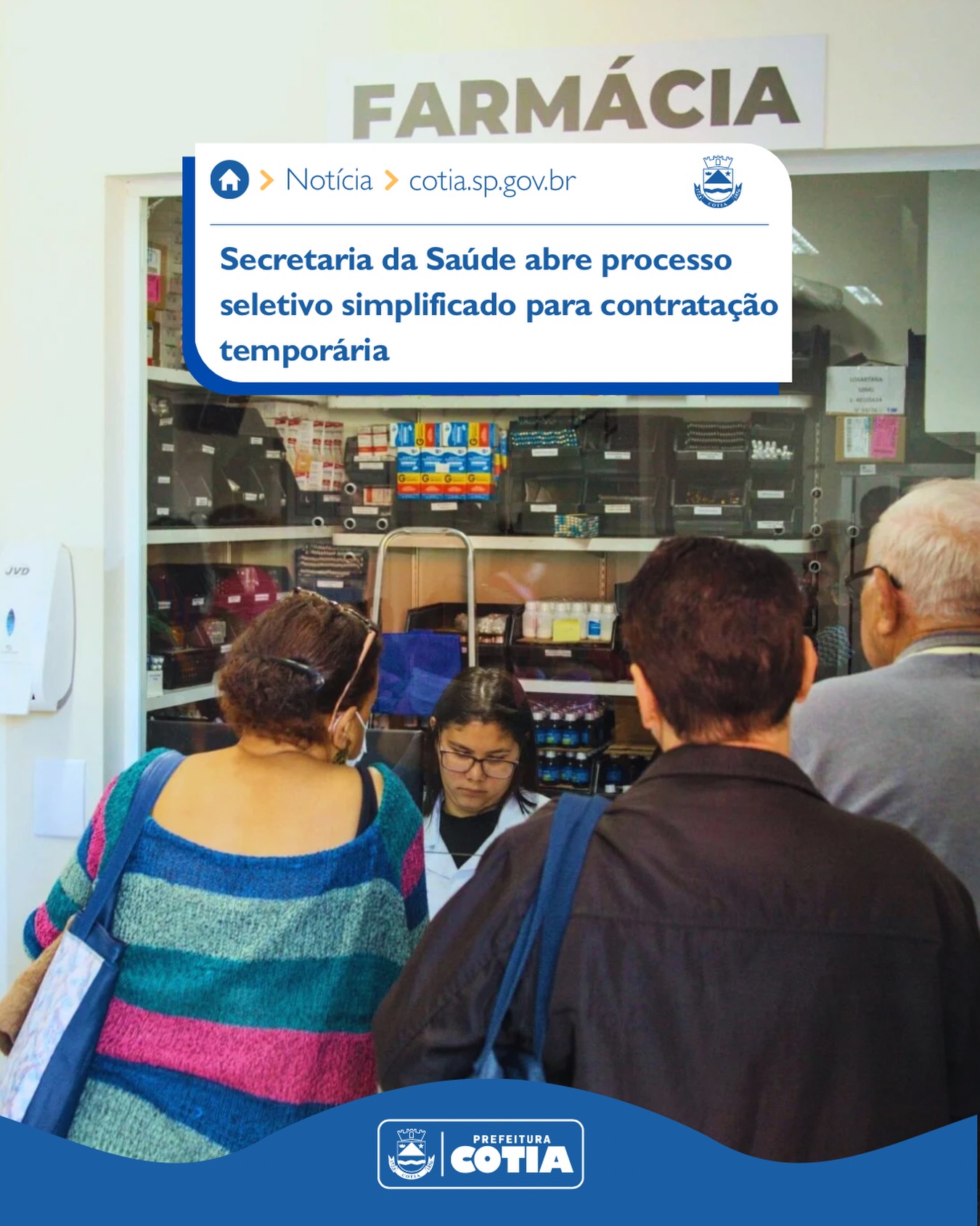 Cotia abre processo seletivo para contratação de profissionais na área da Saúde