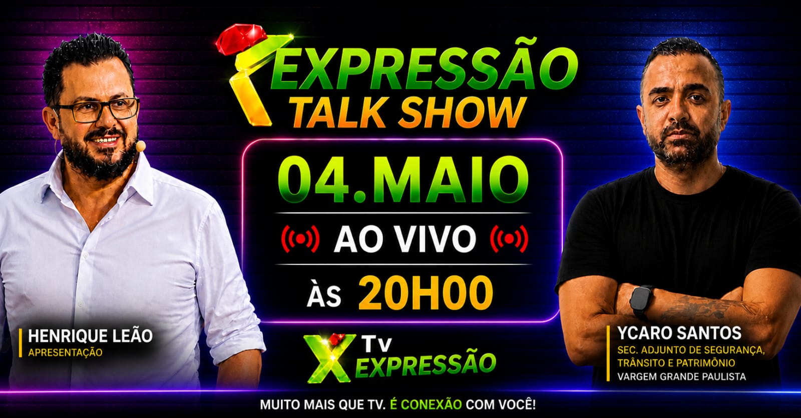 Expressão Talk Show estreia formato ao vivo nesta segunda com entrevista exclusiva com Ycaro Santos