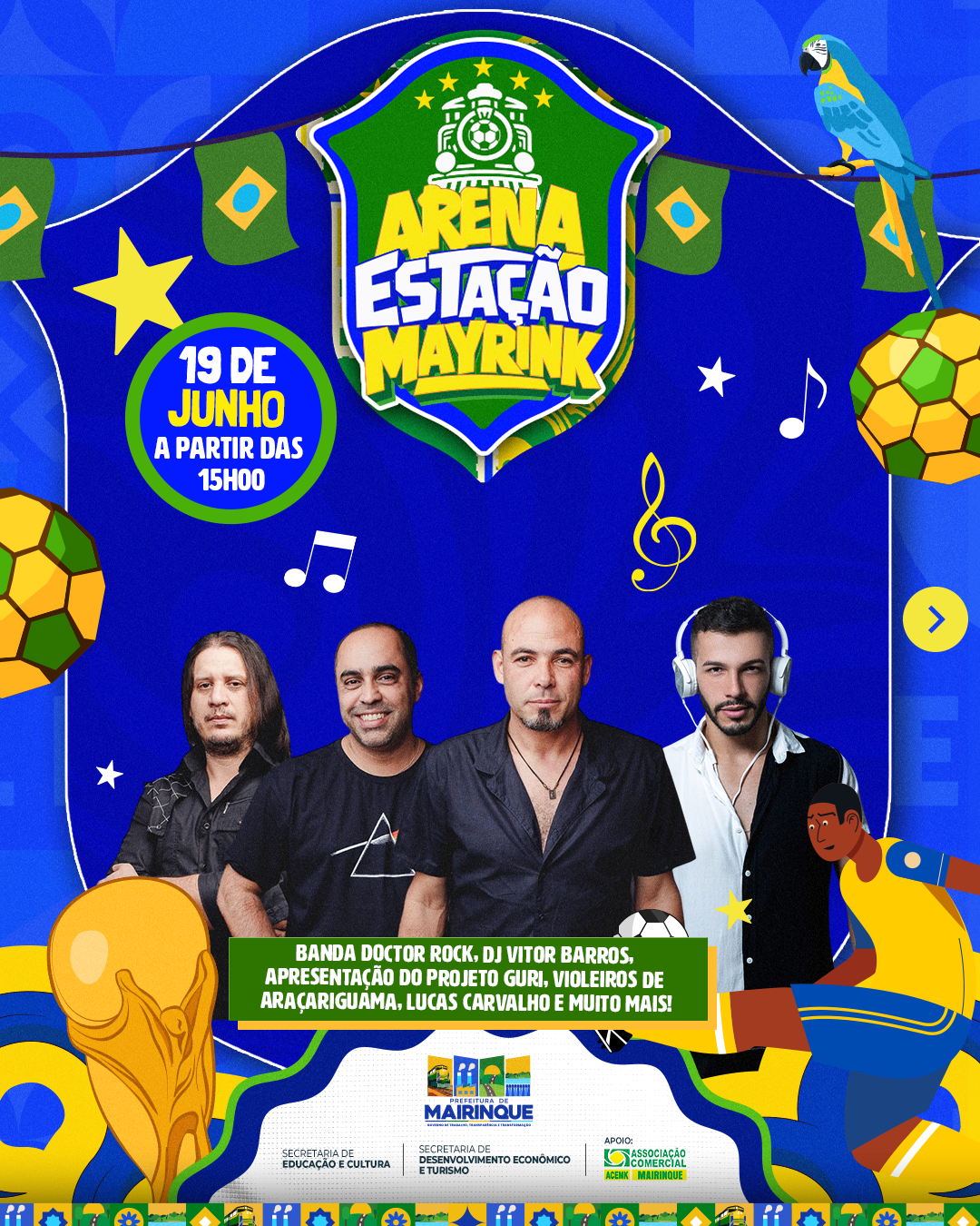 Jogo da Seleção Brasileira contra Haiti será transmitido ao vivo na Arena Estação Mayrink