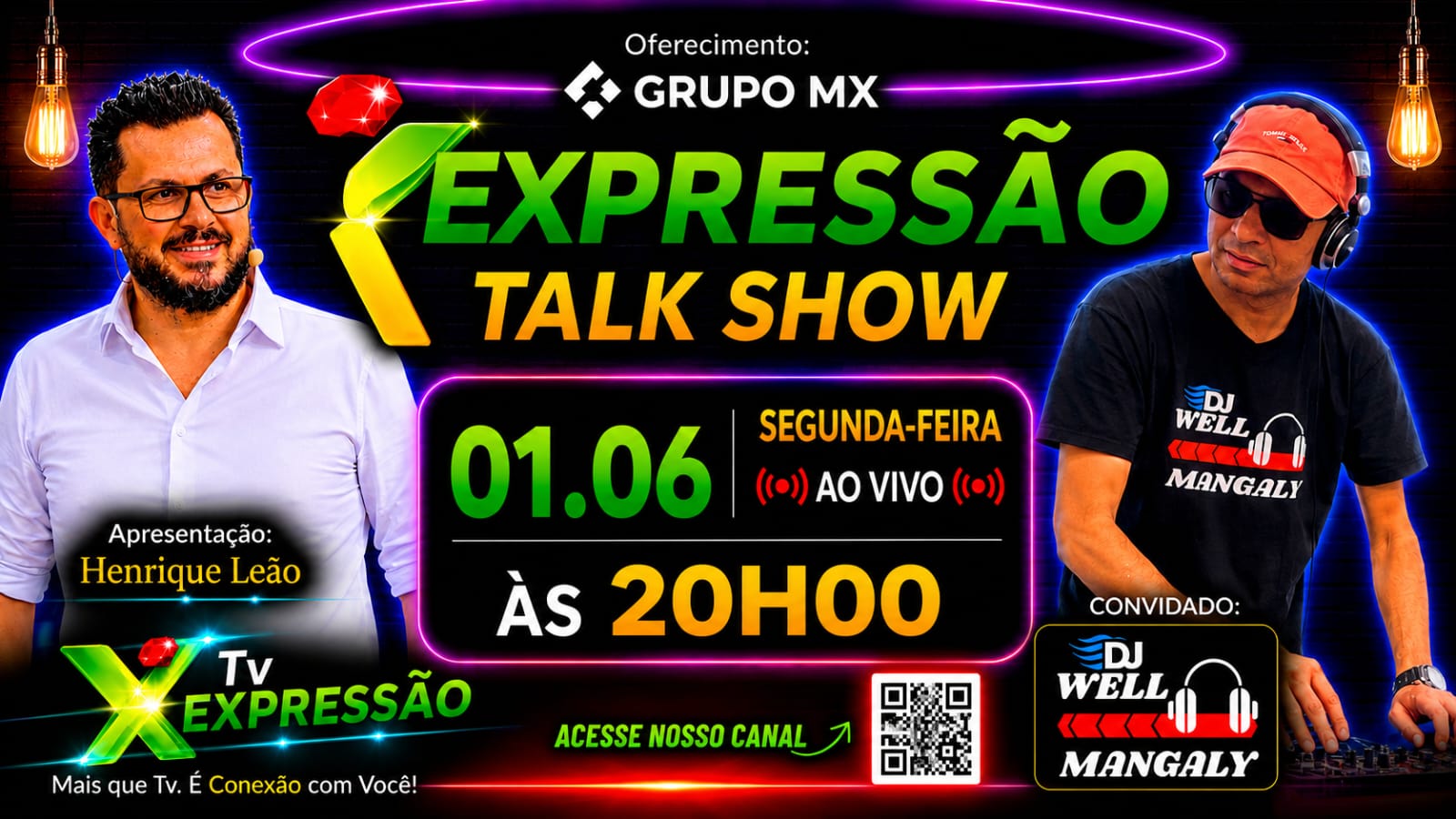 Expressão Talk Show recebe DJ Well Mangaly nesta segunda-feira (01)