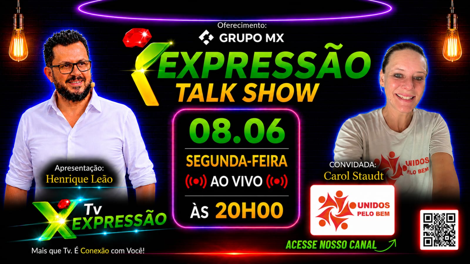 Carol Staudt será a convidada do Expressão Talk Show nesta segunda-feira (08)