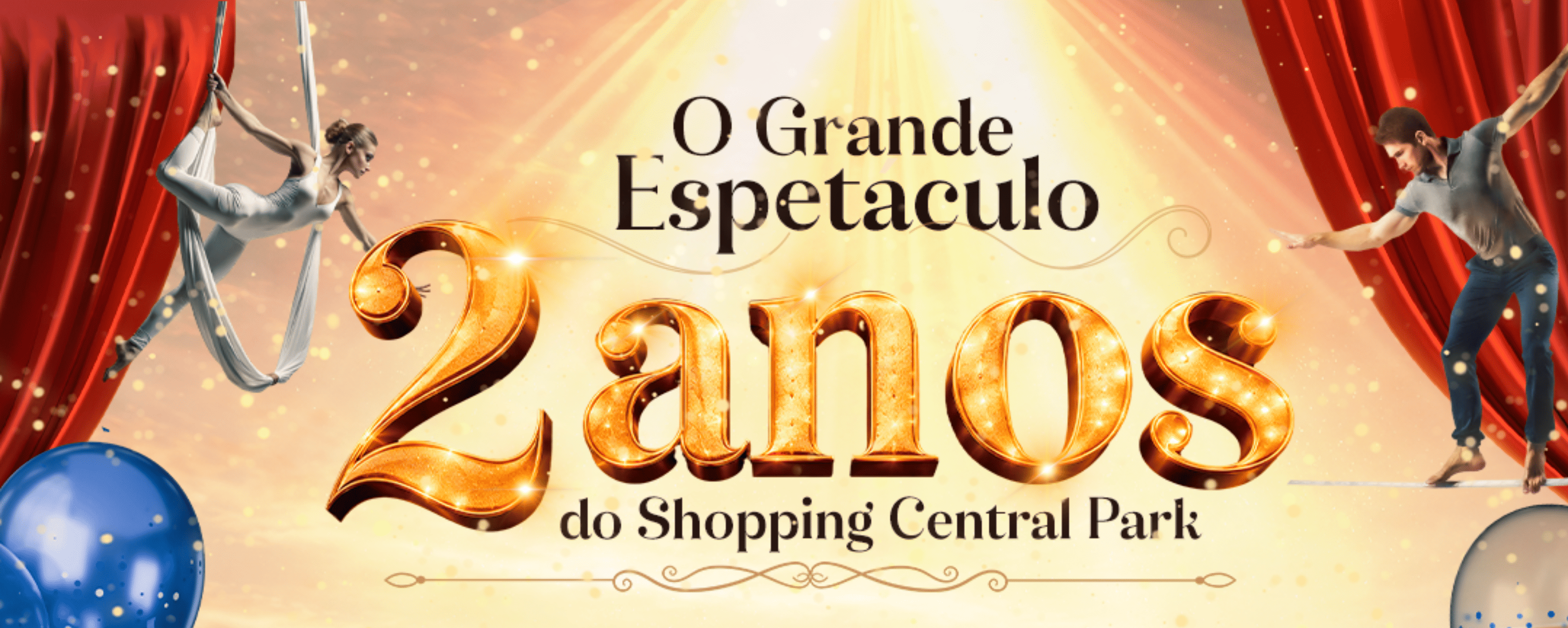 Shopping Central Park celebra 2 anos com atrações circenses e show de mágica