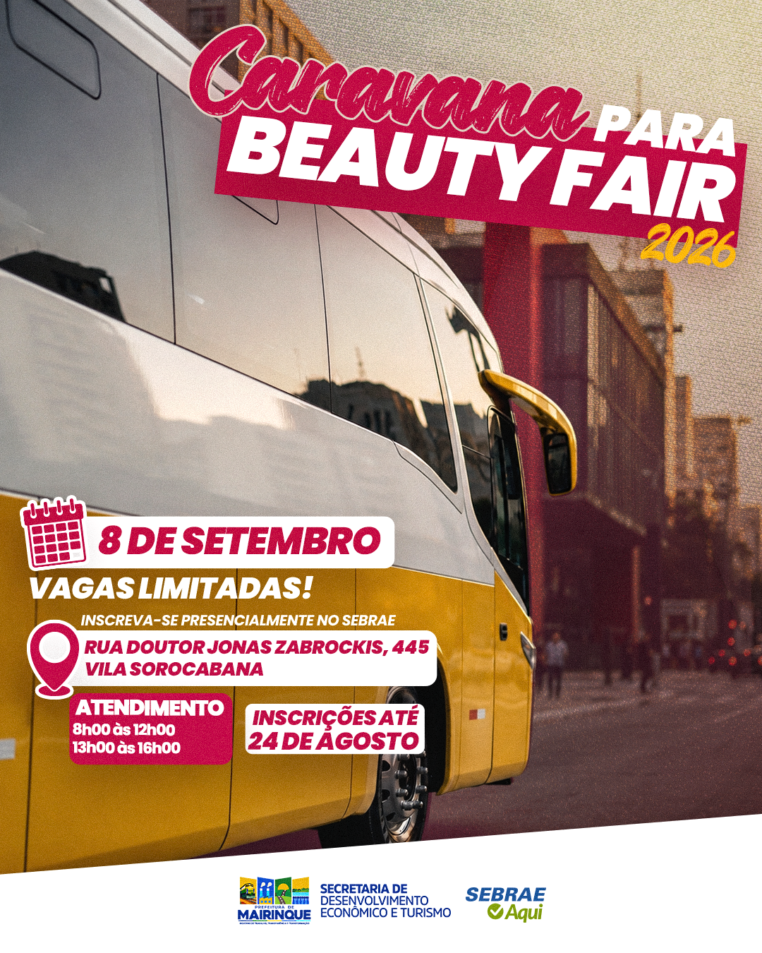 Caravana para a Beauty Fair 2026 abre inscrições em Mairinque