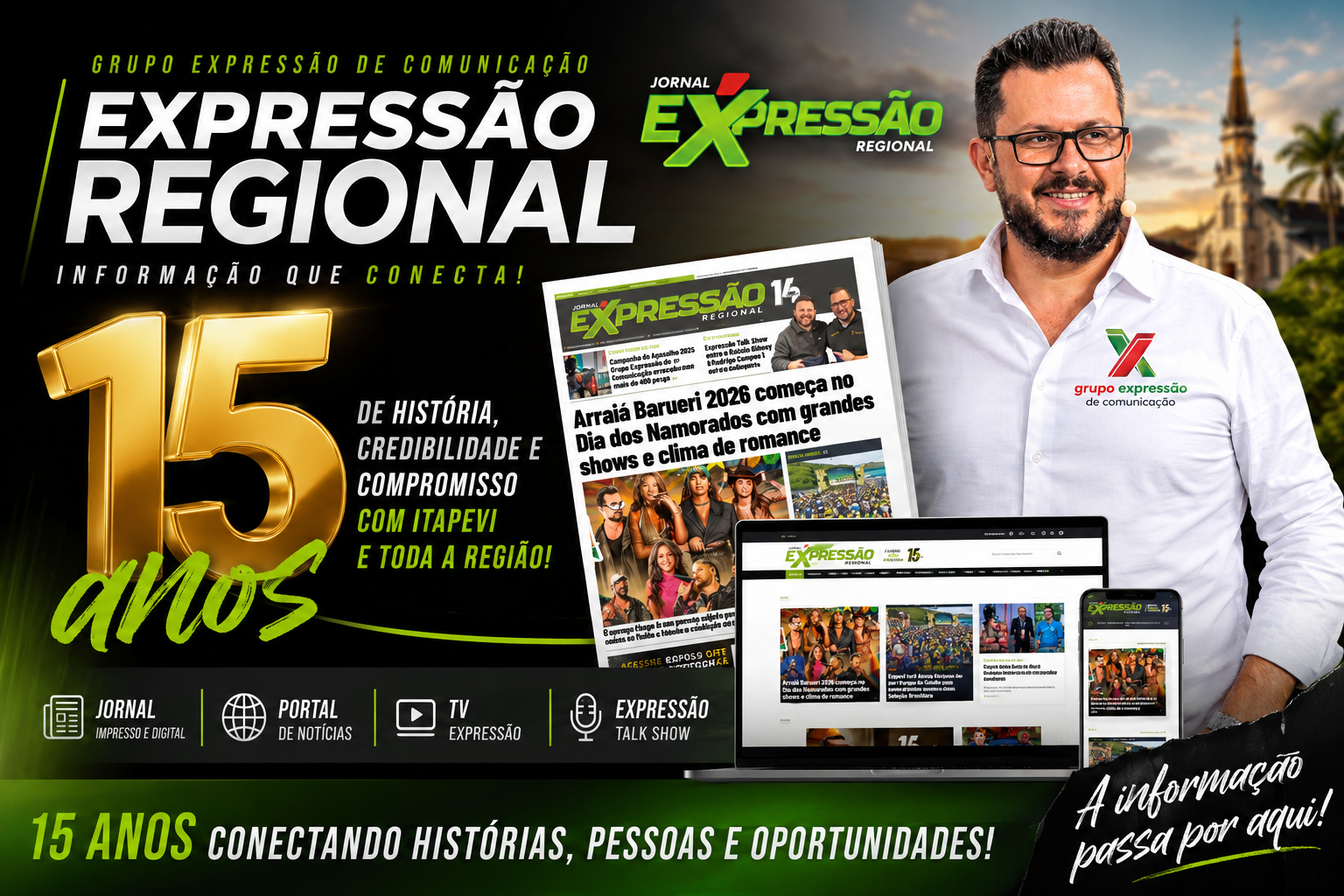 15 anos de história: Grupo Expressão de Comunicação consolida legado de credibilidade, inovação e compromisso com a informação