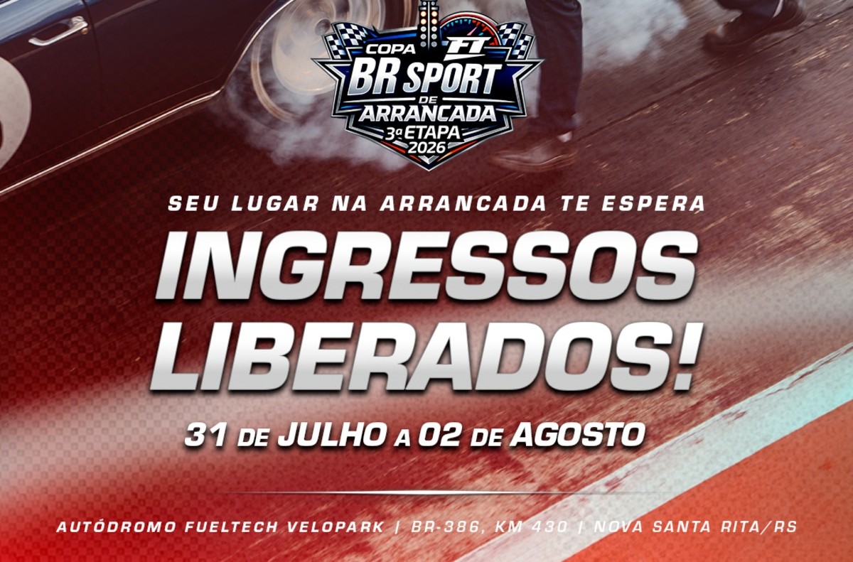 3ª etapa da Copa FT BR Sport de Arrancada estima reunir número recorde de veículos de 31 de julho a 2 de agosto