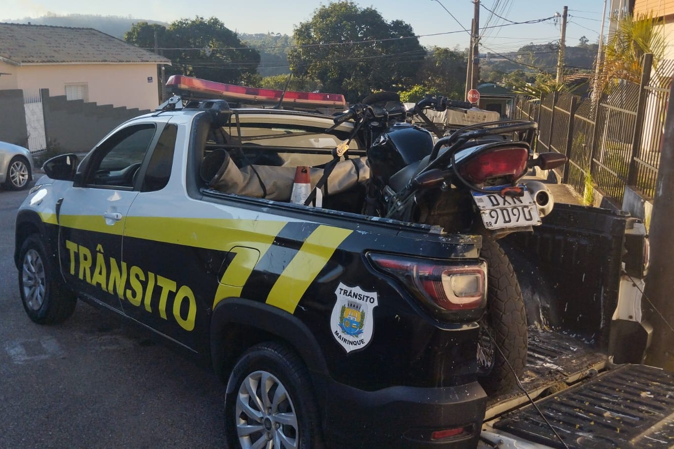 GCM de Mairinque apreende motocicleta com sinais de adulteração durante patrulhamento preventivo