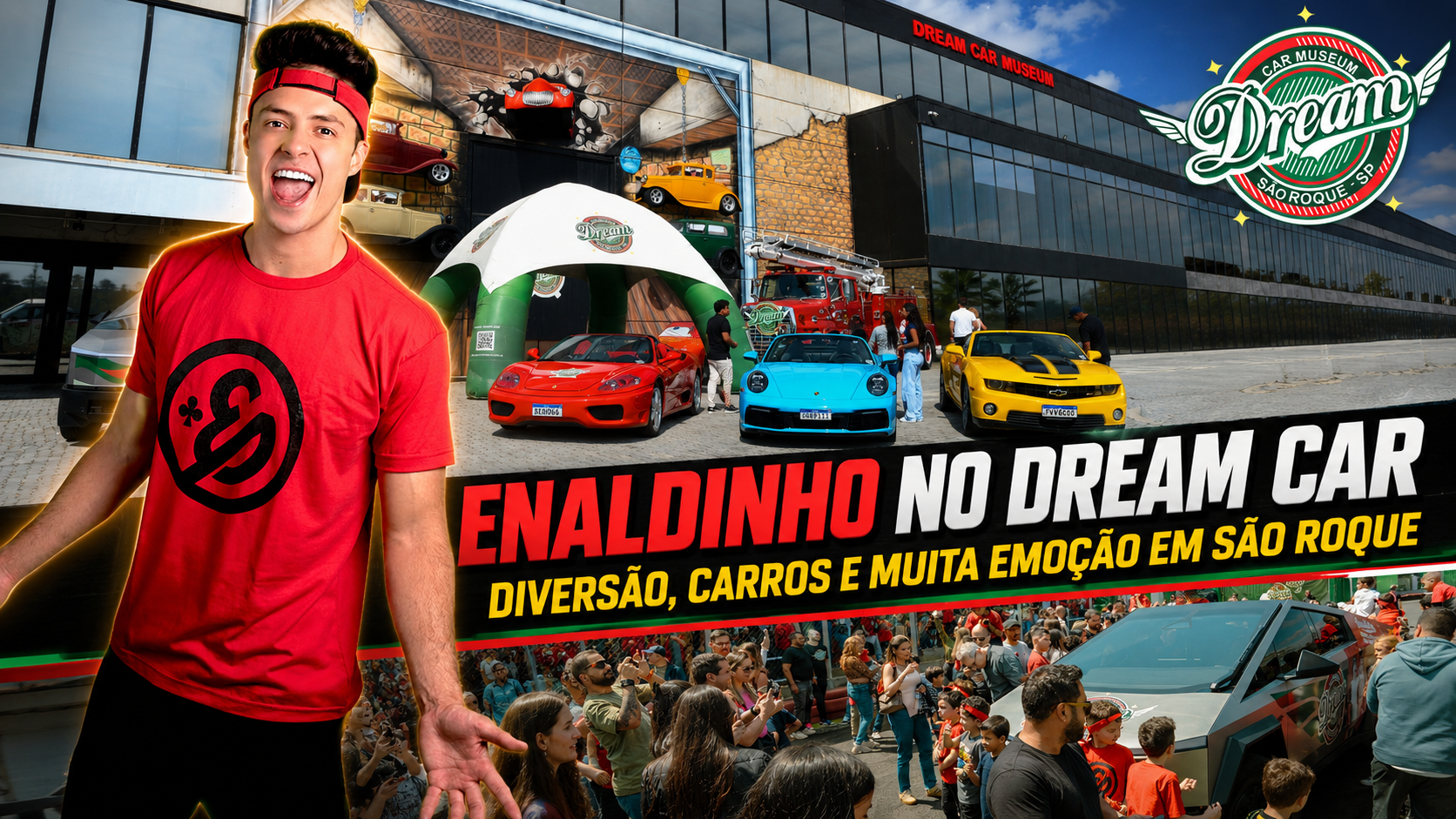 Enaldinho, Nicolas e Vini invadem o Dream Car neste sábado (15) com programação radical