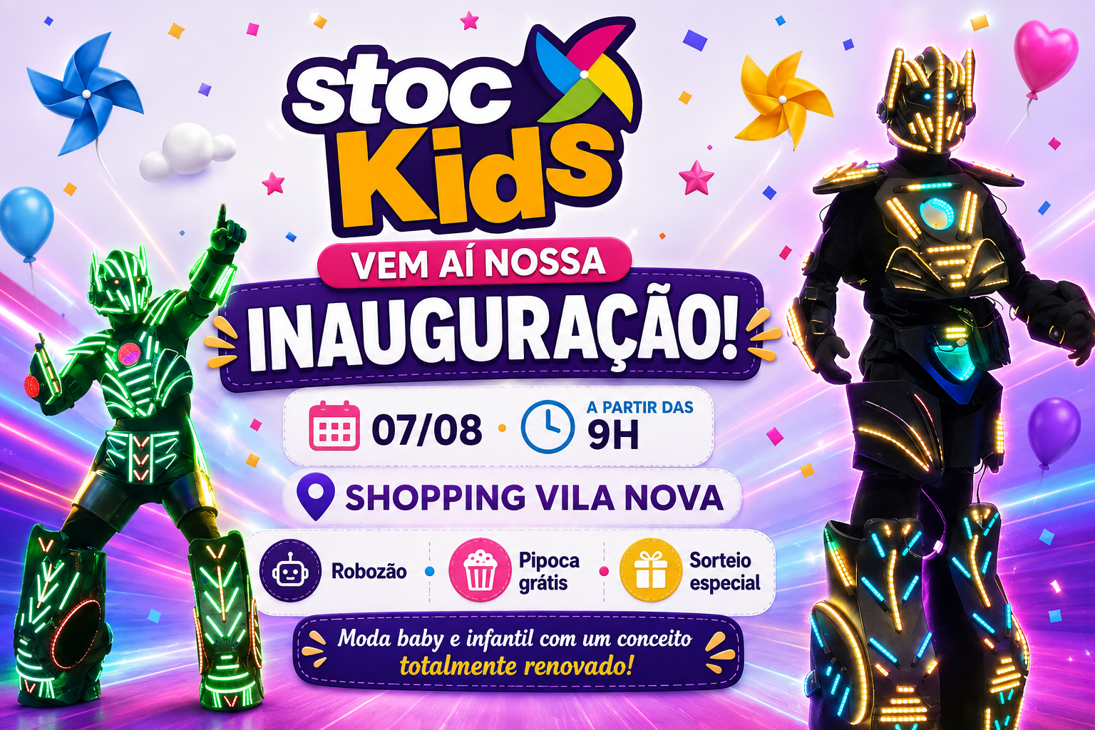 Nova StocKids será inaugurada nesta sexta-feira (7) no Shopping Vila Nova, em Itapevi