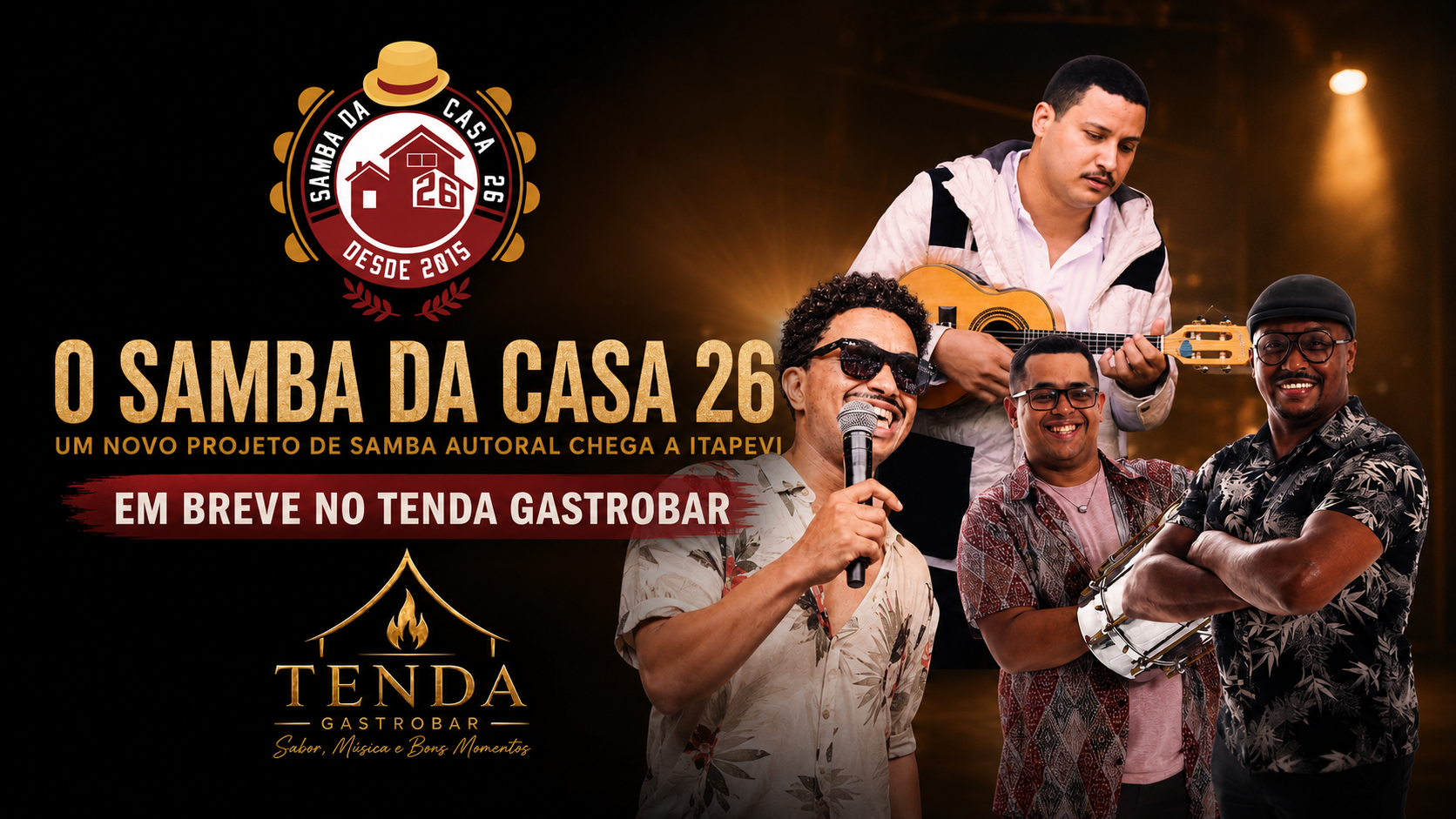 Projeto “O Samba da Casa 26” chega a Itapevi para valorizar a música autoral e fortalecer a cultura local