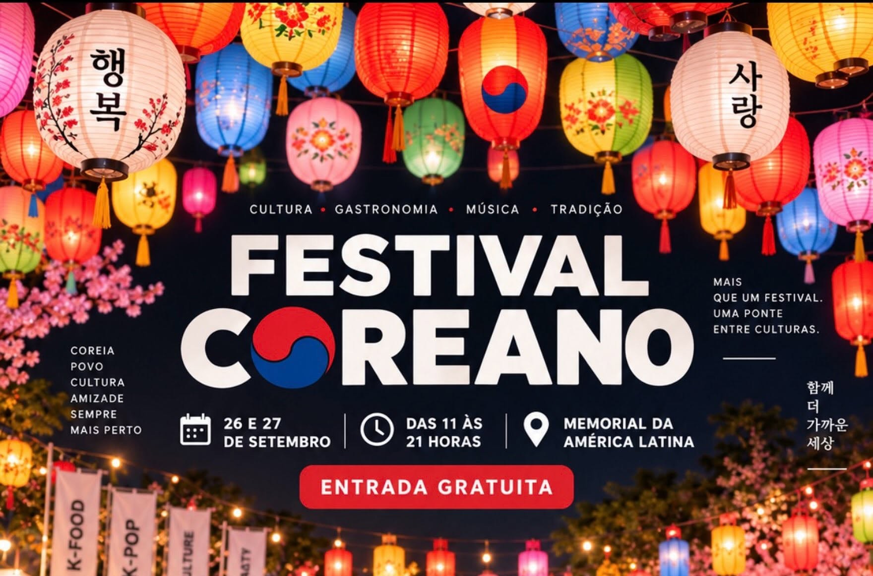  VEM AÍ O FESTIVAL DE GASTRONOMIA E CULTURA COREANA! 