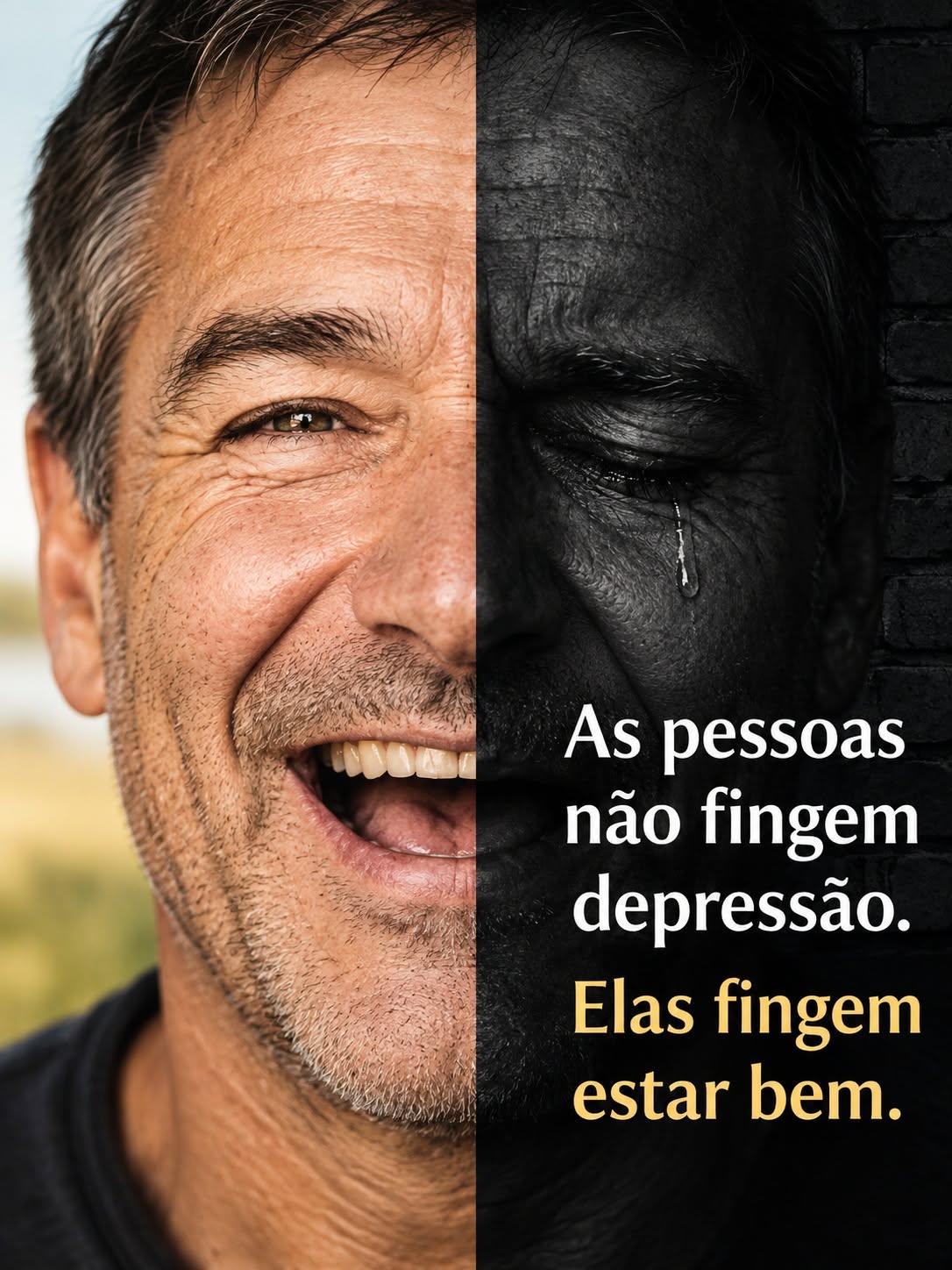 As pessoas não fingem depressão. Elas fingem estar bem.