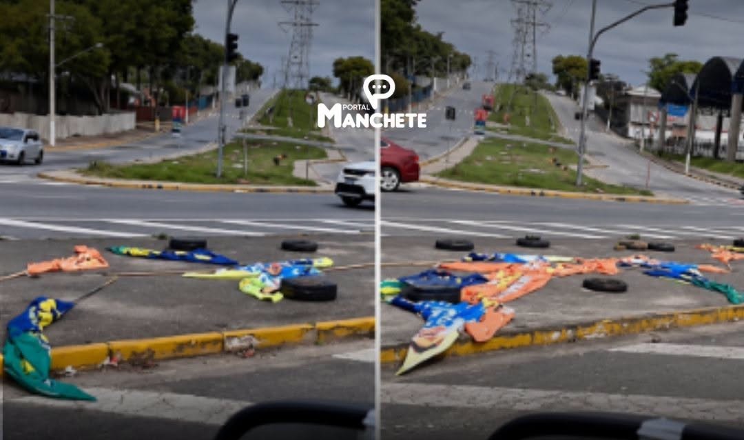 Moradores de rua furtam wind banners políticos