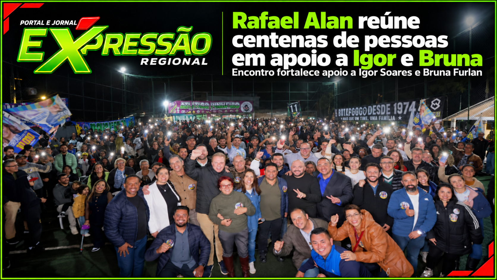 Rafael Alan reúne centenas de pessoas em apoio a Igor e Bruna em Itapevi