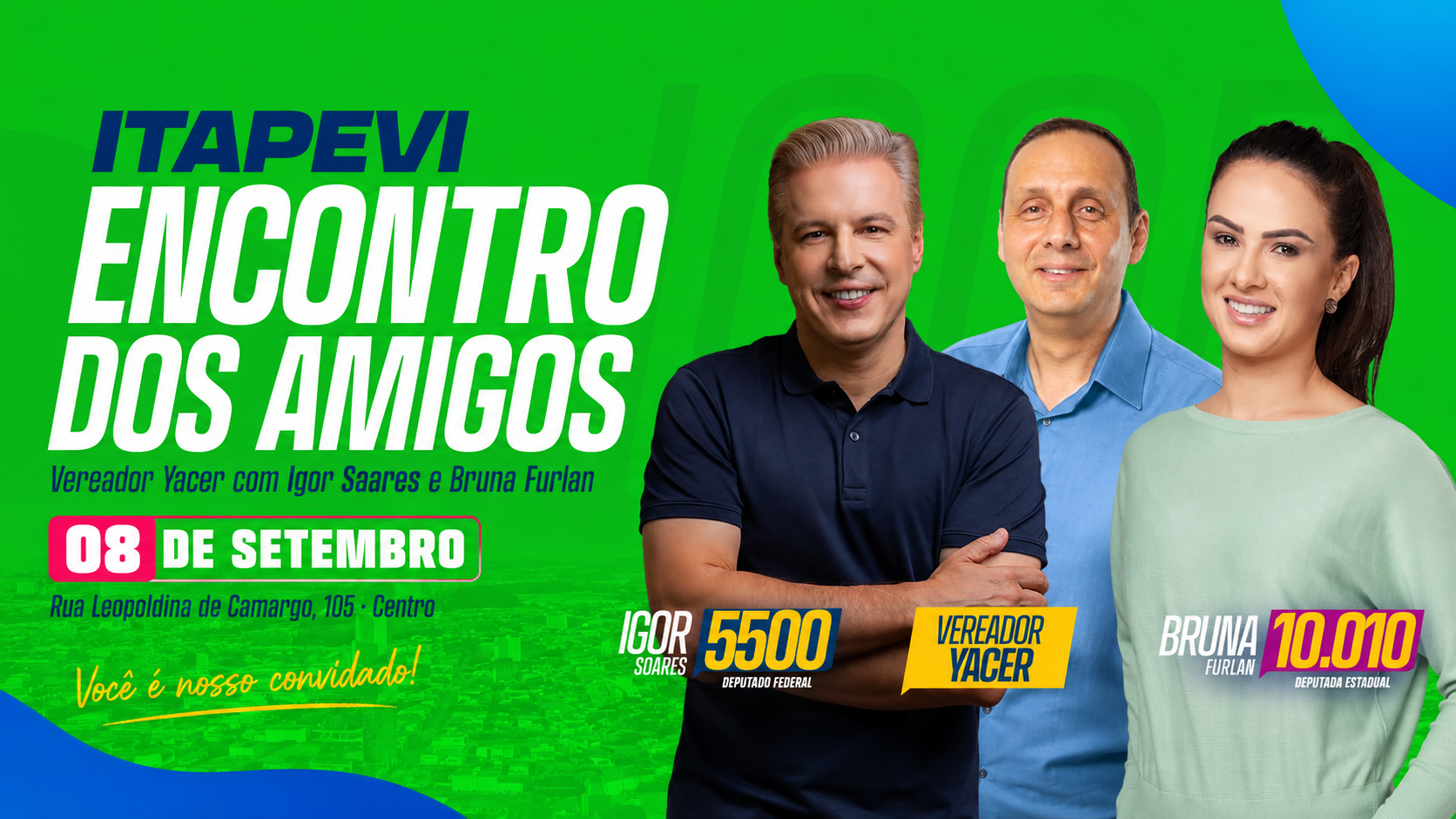 YACER REÚNE AMIGOS EM ENCONTRO COM IGOR SOARES E BRUNA FURLAN EM ITAPEVI