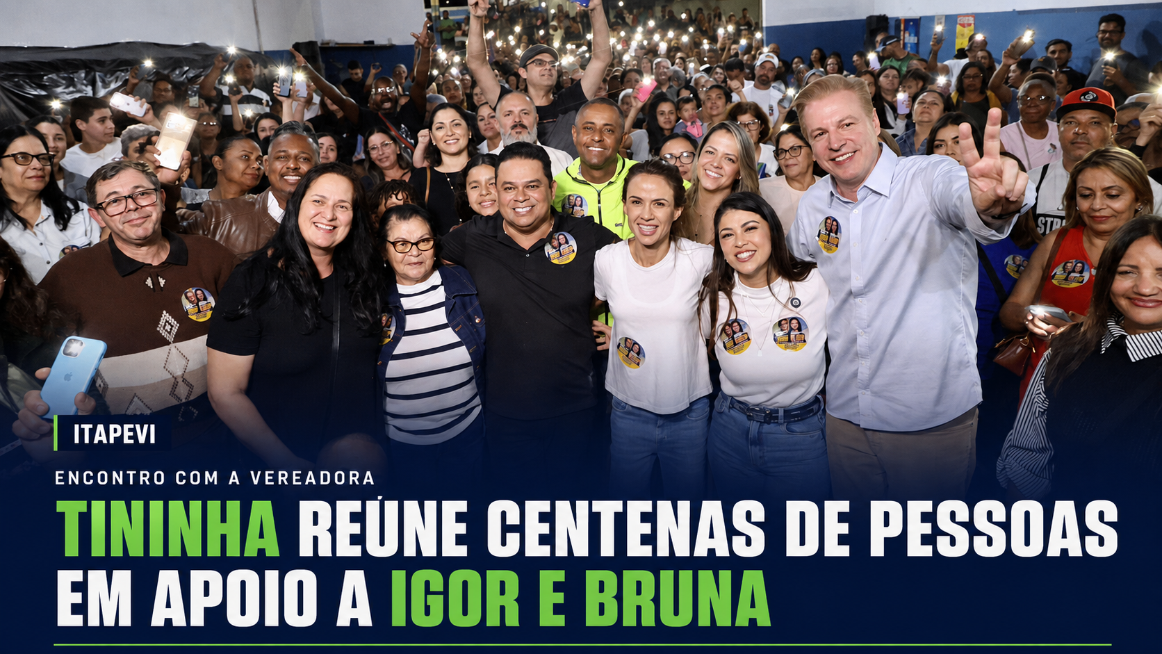 Tininha reúne centenas de pessoas na Vila Dr. Cardoso em apoio a Igor Soares e Bruna Furlan