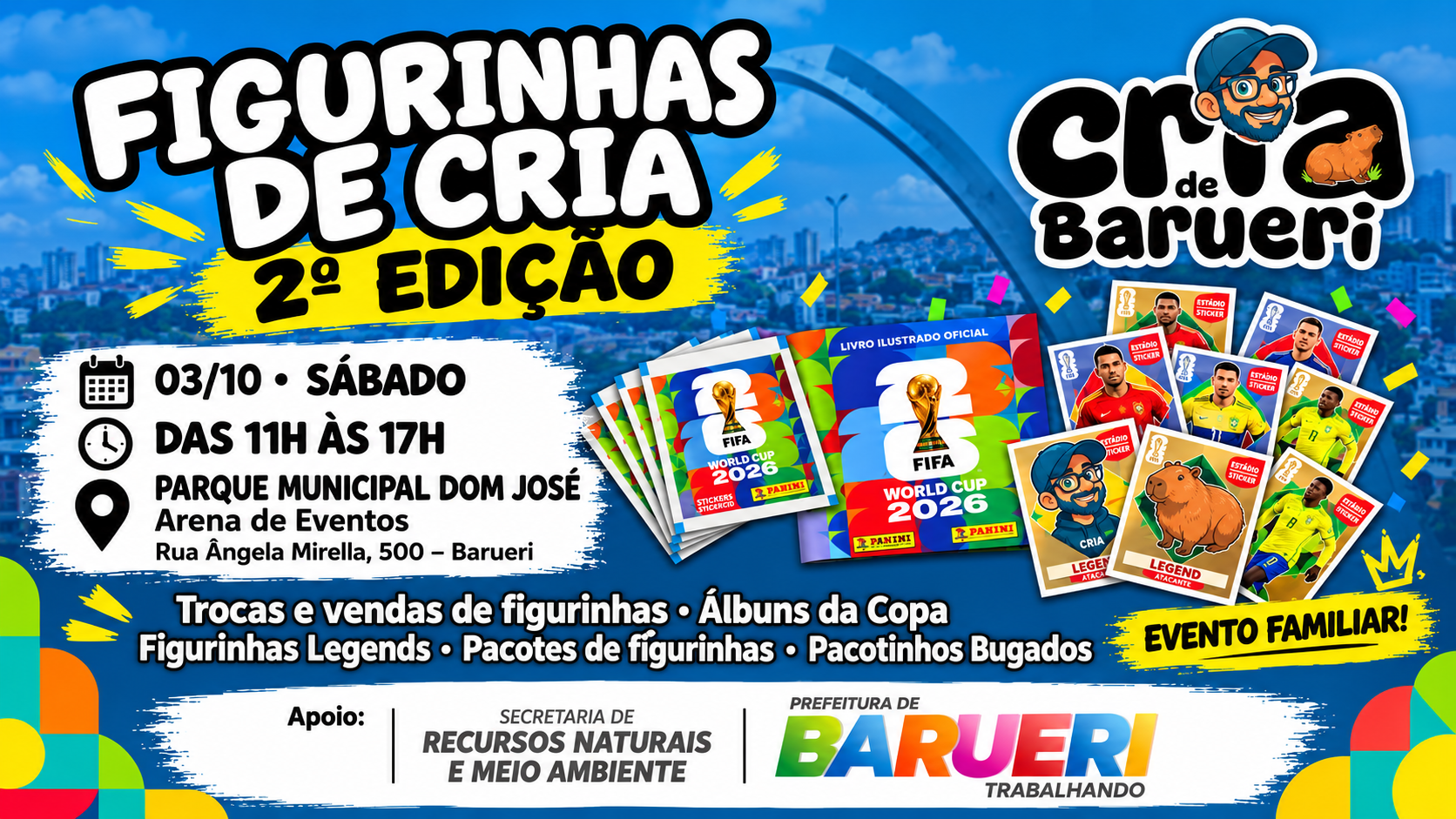 Atenção colecionadores de Barueri! Figurinhas de Cria está de volta…