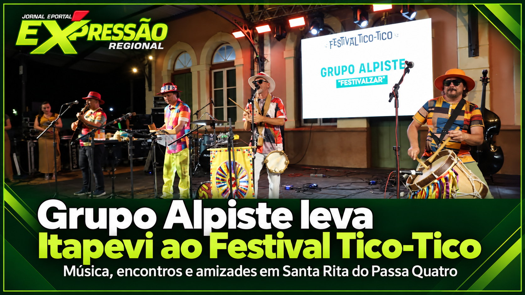 Grupo Alpiste leva o nome de Itapevi ao Festival Tico-Tico e celebra encontros pela música