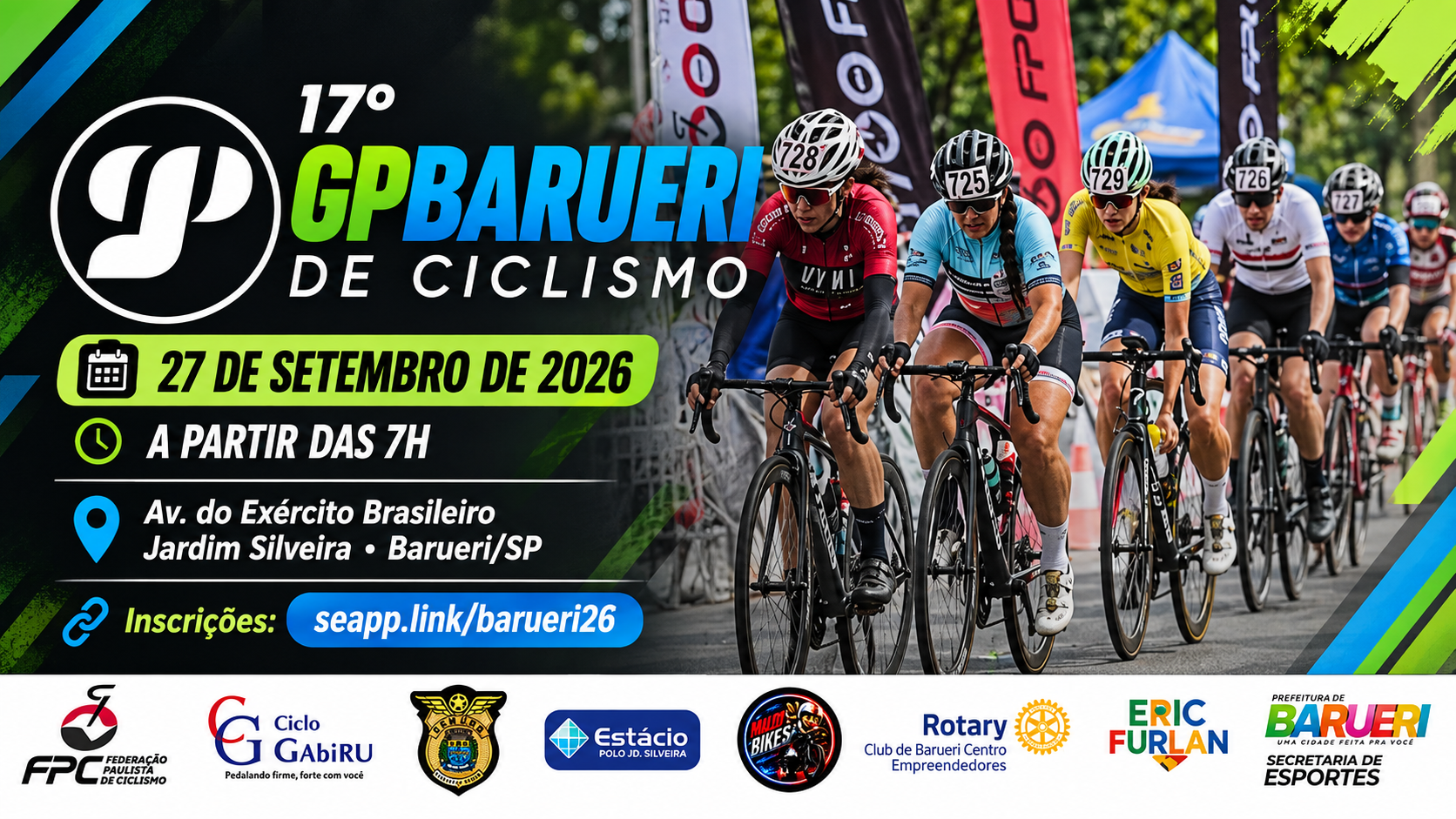 Barueri recebe 17º GP de Ciclismo neste domingo, com largada a partir das 7h