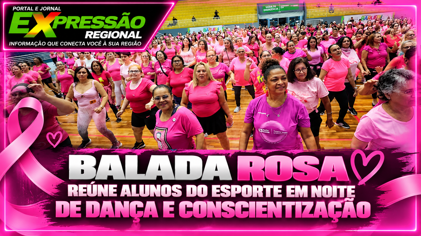 Balada Rosa reúne alunos do Esporte em noite de dança e conscientização