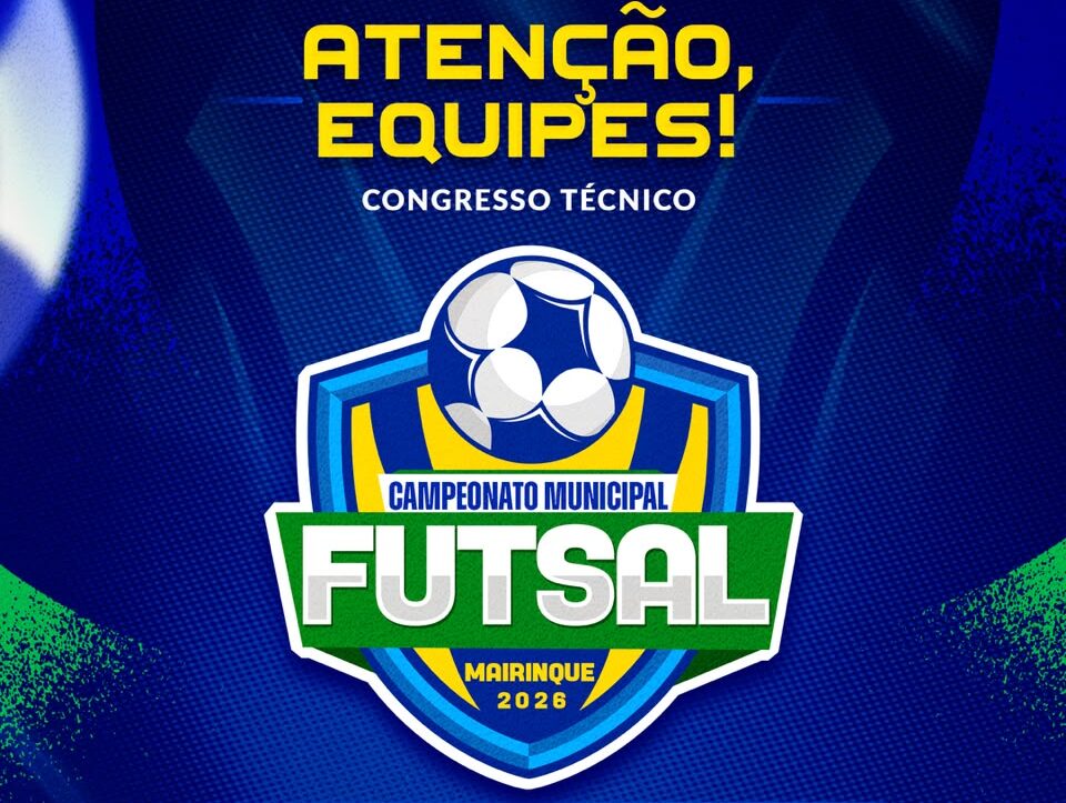 Congresso Técnico do Campeonato Municipal de Futsal 2026 acontece nesta quinta-feira em Mairinque