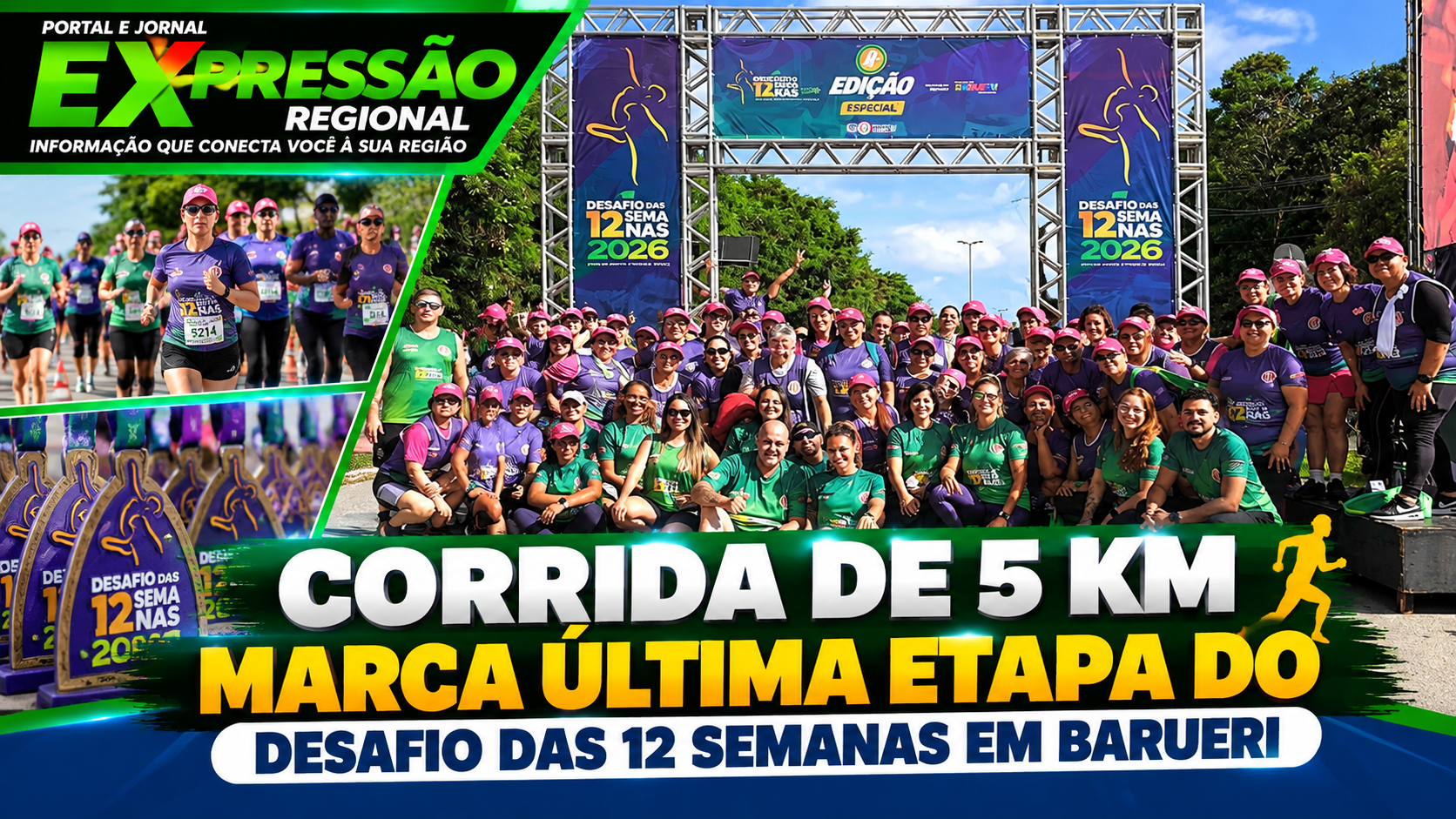 Corrida de 5 km marca última etapa do Desafio das 12 Semanas em Barueri