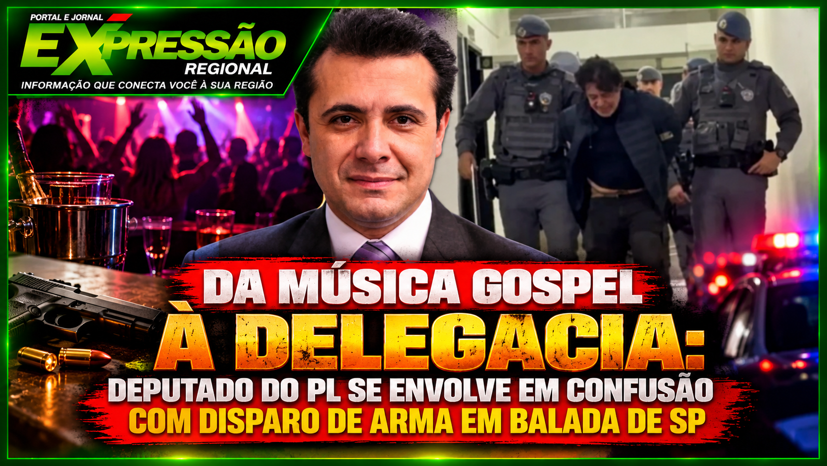 DA MÚSICA GOSPEL À DELEGACIA: DEPUTADO DO PL SE ENVOLVE EM CONFUSÃO COM DISPARO DE ARMA EM BALADA DE SP