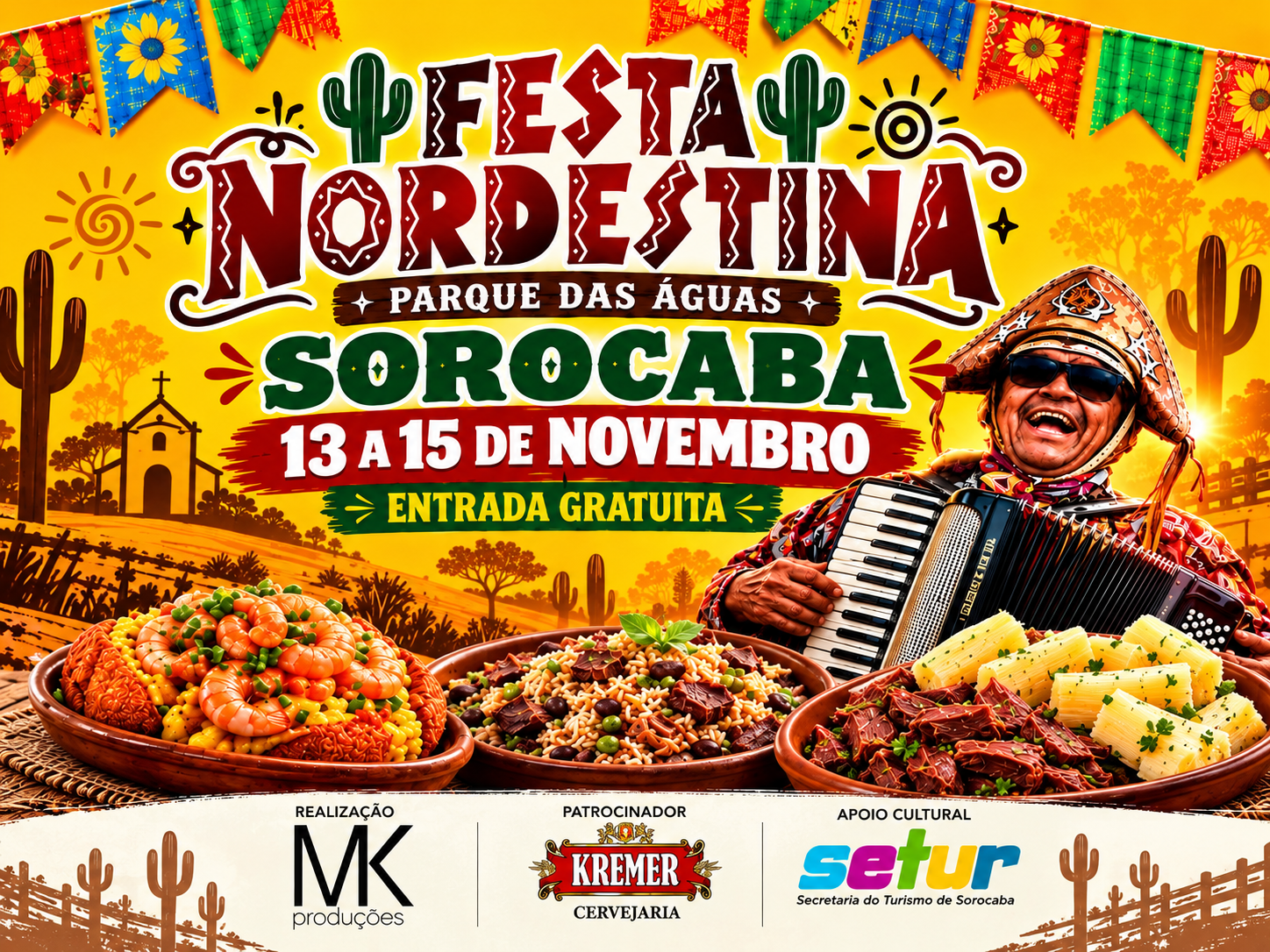2ª Festa Nordestina de Sorocaba promete três dias de música, cultura e gastronomia com entrada gratuita