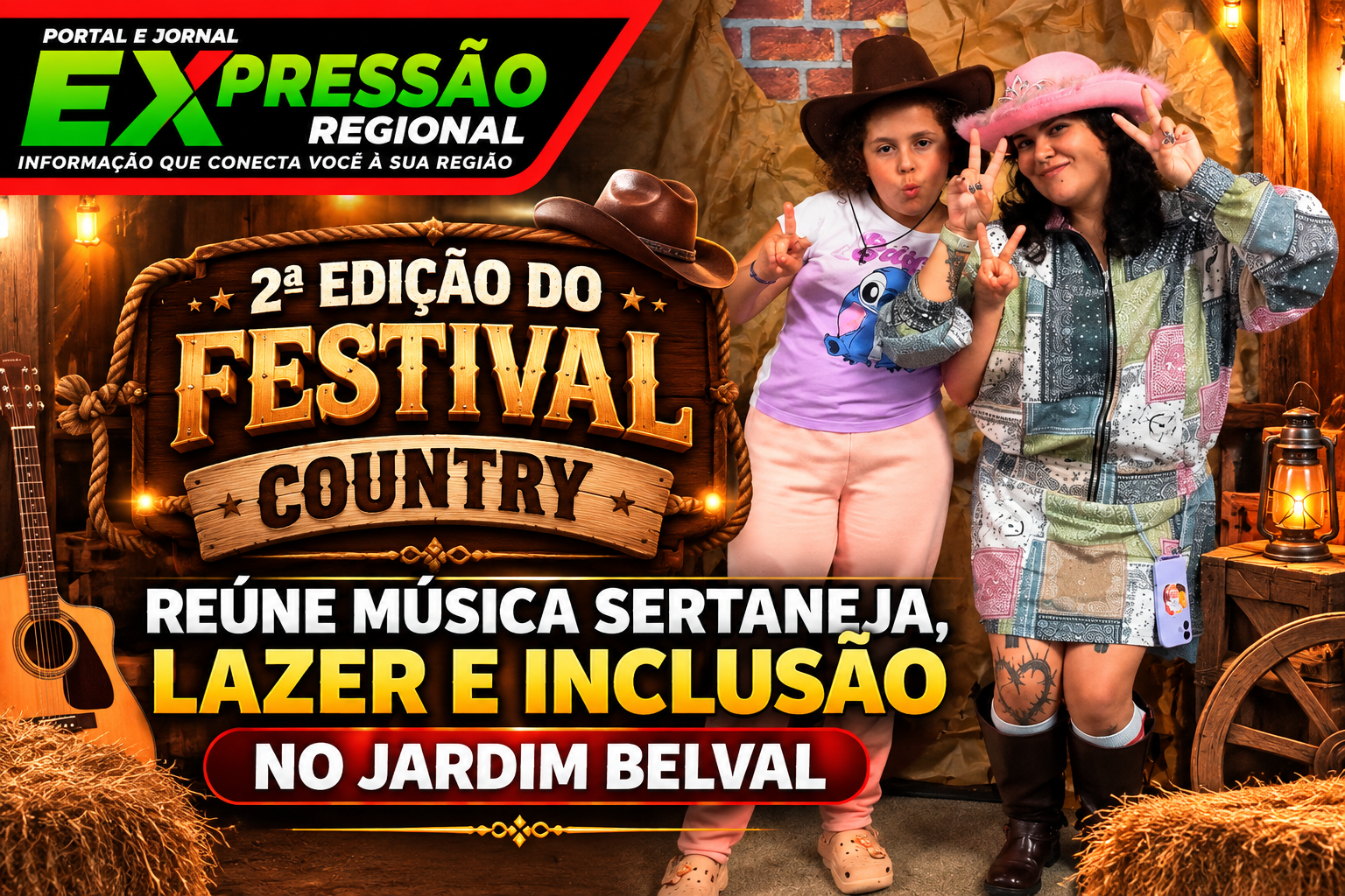 2ª edição do Festival Country reúne música sertaneja, lazer e inclusão no Jardim Belval