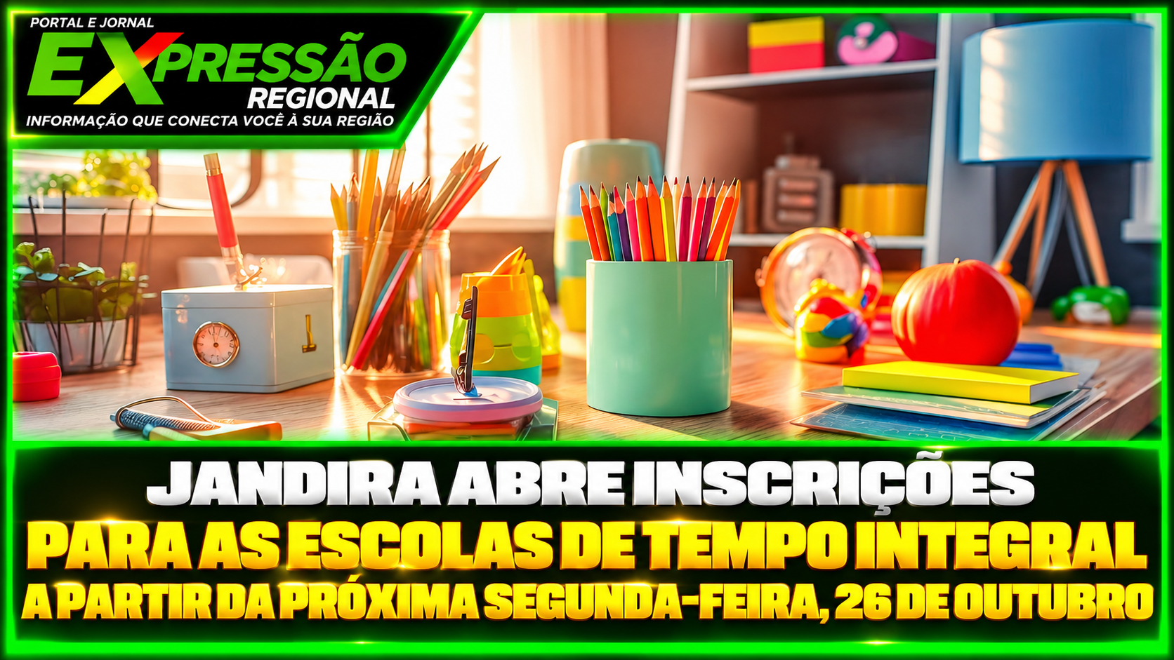 Jandira abre inscrições para as escolas de tempo integral a partir da próxima segunda-feira, 26 de outubro