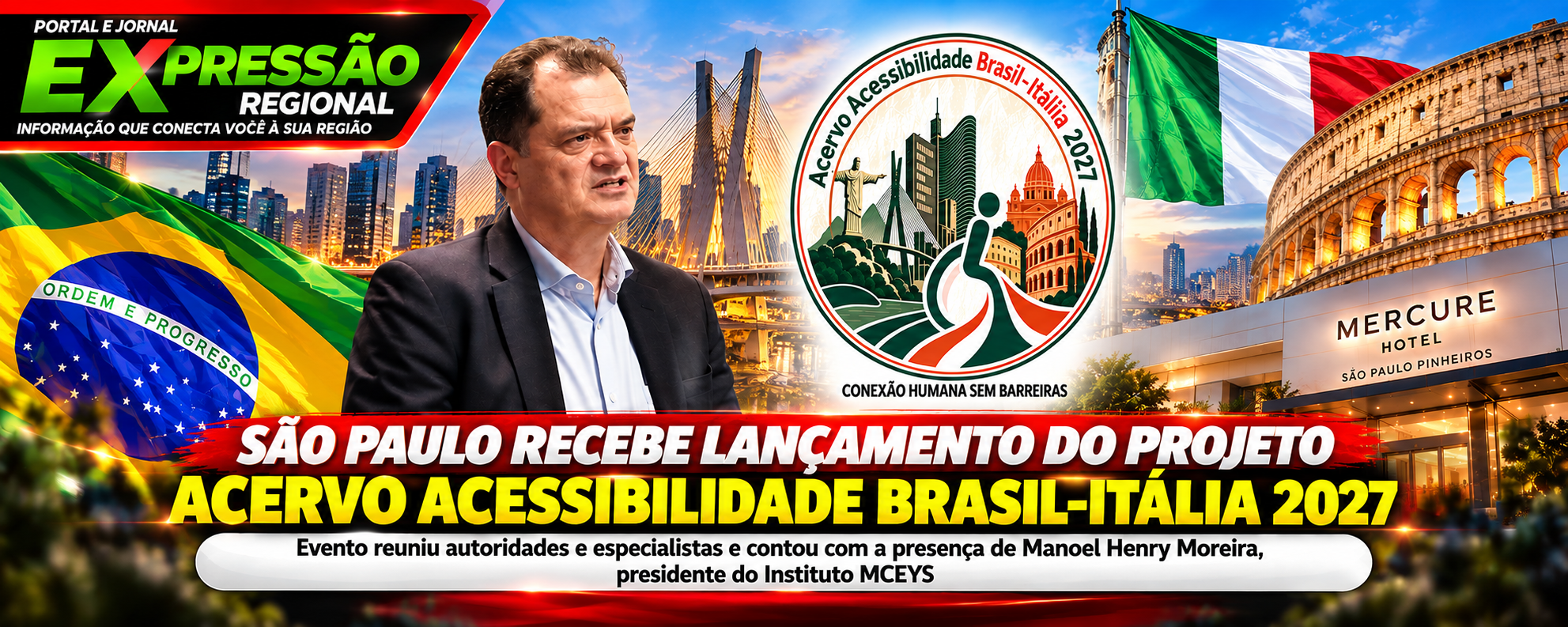 São Paulo recebe lançamento de projeto internacional de acessibilidade com participação de Manoel Henry Moreira