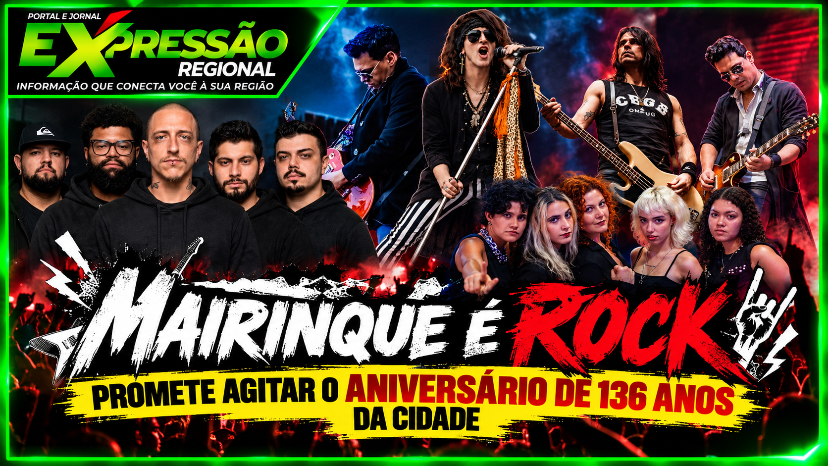 Mairinque é Rock promete agitar o aniversário de 136 anos da cidade