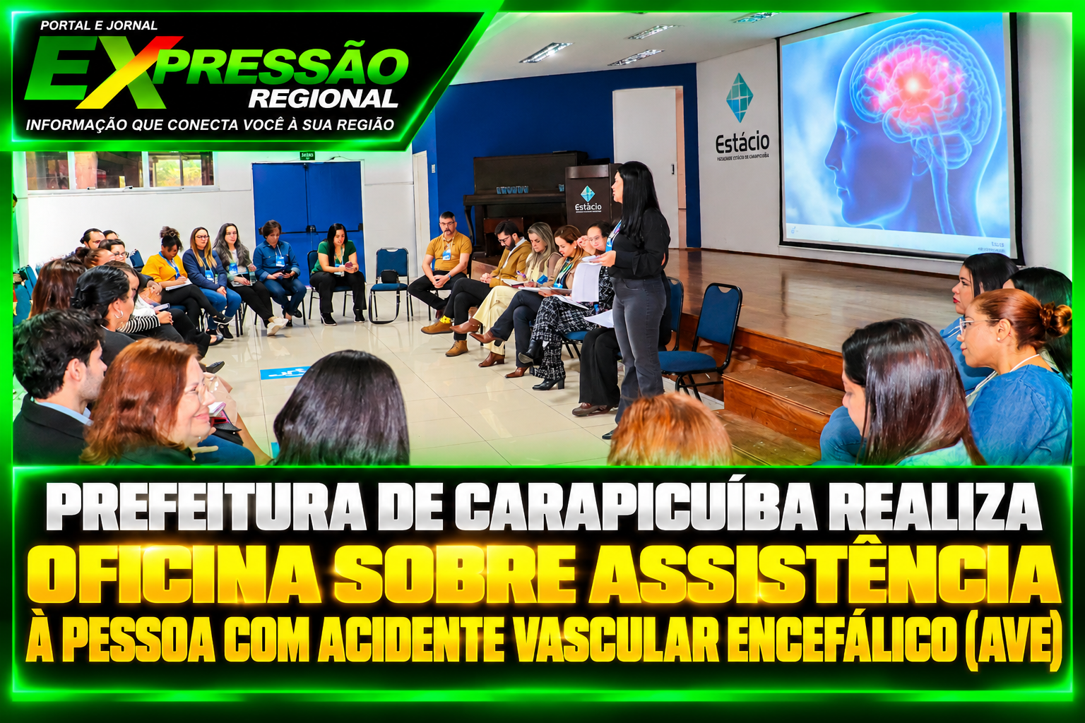 Prefeitura de Carapicuíba realiza oficina sobre assistência à pessoa com Acidente Vascular Encefálico (AVE)