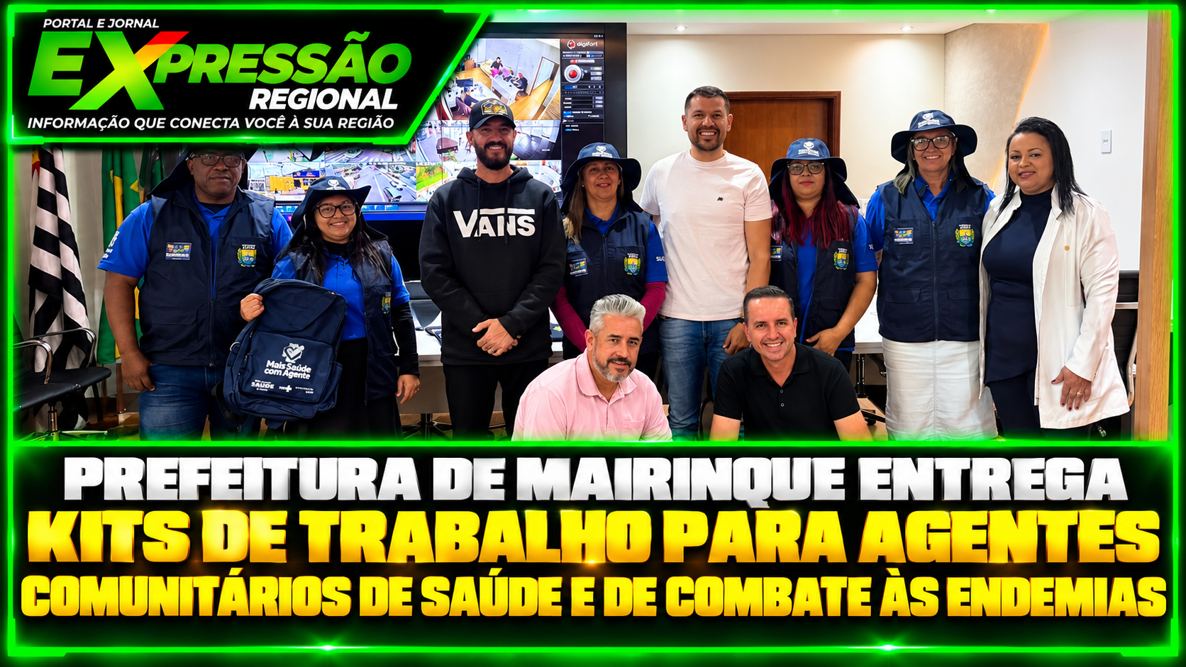 Prefeitura de Mairinque entrega kits de trabalho para agentes comunitários de saúde e de combate às endemias