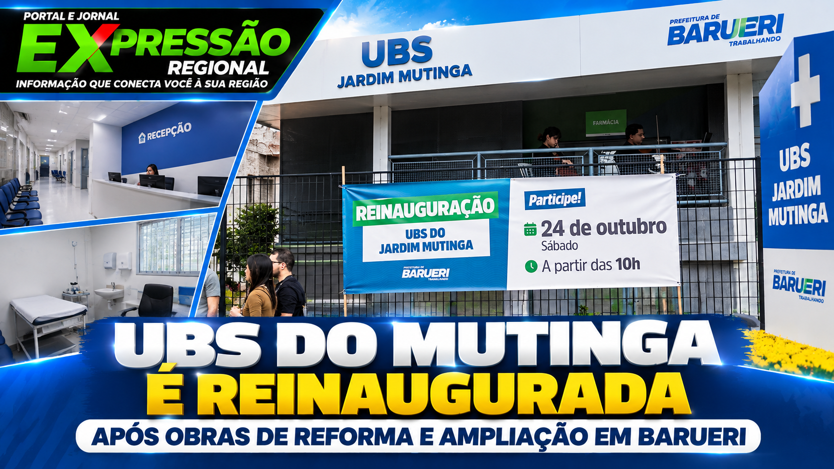 UBS do Mutinga é reinaugurada após obras de reforma e ampliação em Barueri