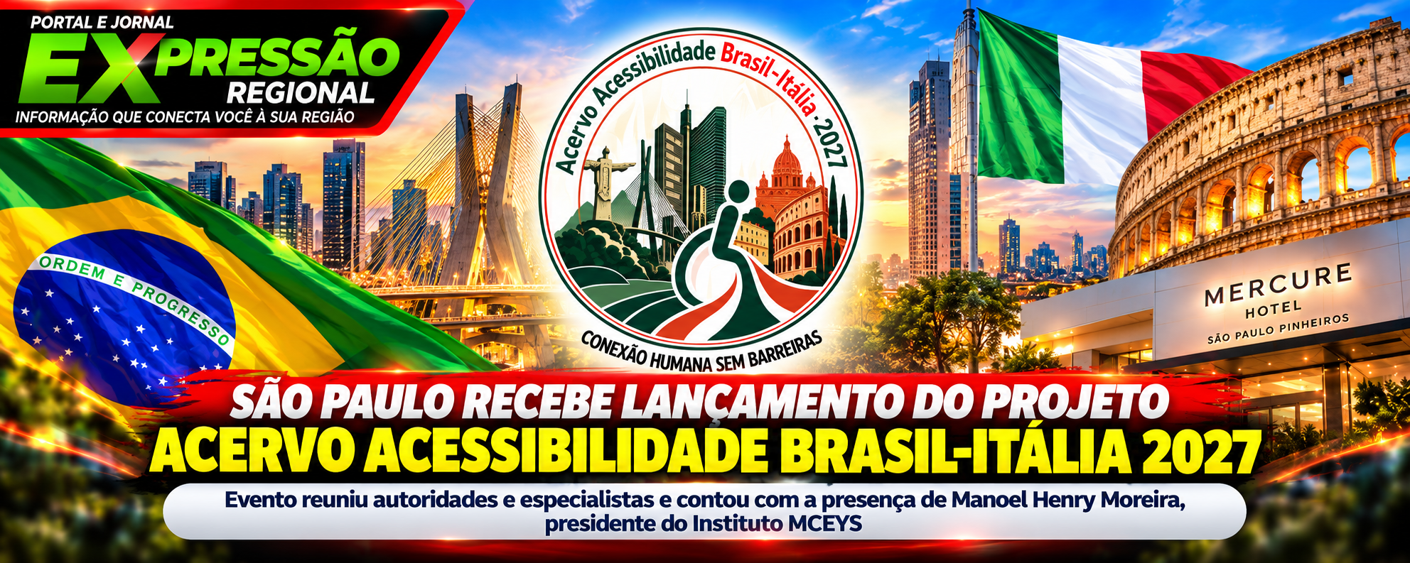 São Paulo recebe lançamento de projeto internacional de acessibilidade com participação de Manoel Henry Moreira