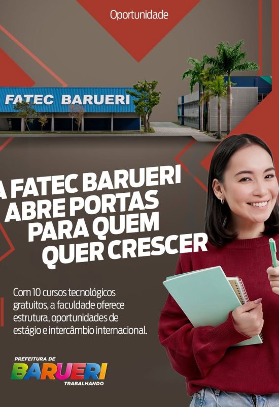 Você sabia que Barueri tem uma faculdade totalmente gratuita?