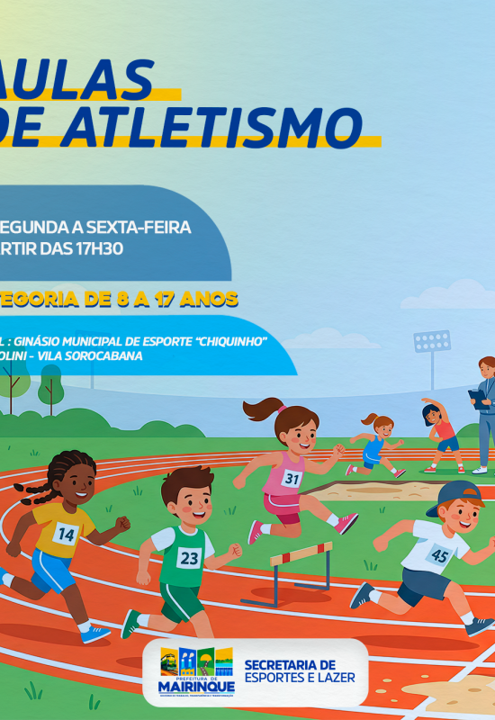 Aulas de Atletismo são oferecidas para crianças e adolescentes em Mairinque