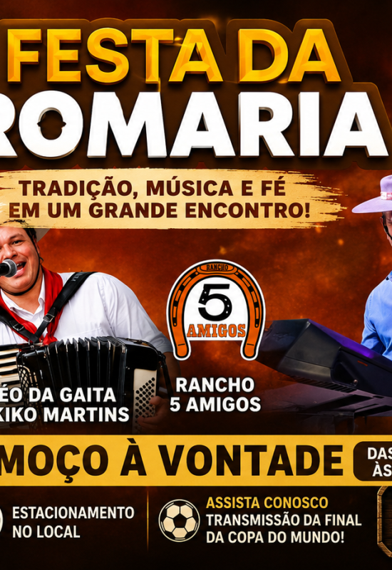 Festa da Romaria promete reunir tradição, música e almoço especial em Itapevi