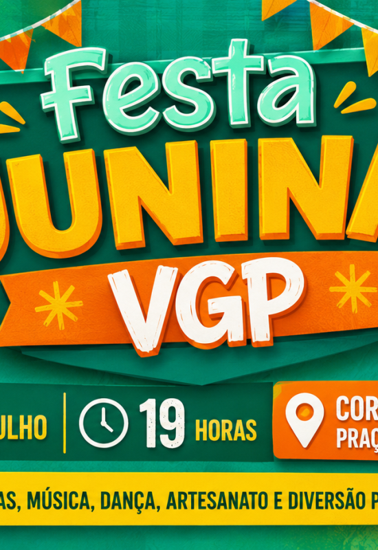 Festa Junina VGP promete noite de tradição, música e diversão no centro de Vargem Grande Paulista