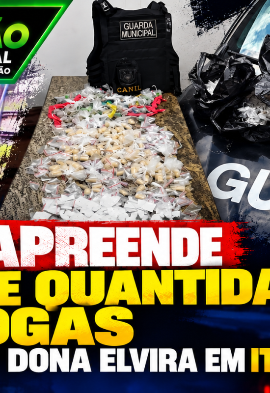 GCM APREENDE GRANDE QUANTIDADE DE DROGAS NO JARDIM DONA ELVIRA EM ITAPEVI
