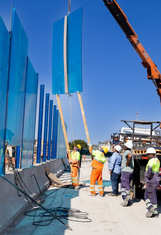 Novo Viaduto ganha barreira acústica para mais conforto de pacientes e profissionais do PS Central