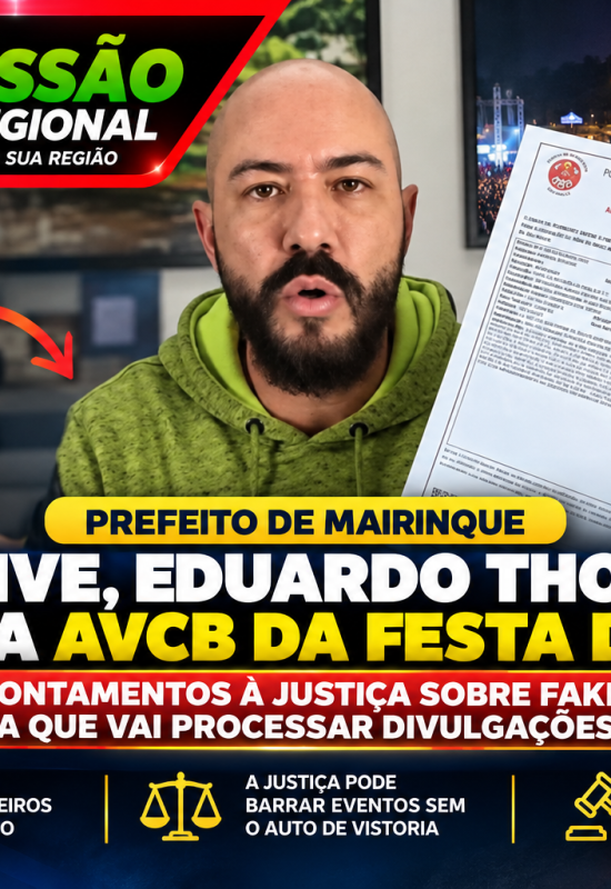 Prefeito de Mairinque apresenta AVCB do Festeja 2025, rebate acusações de fake news e anuncia medidas judiciais